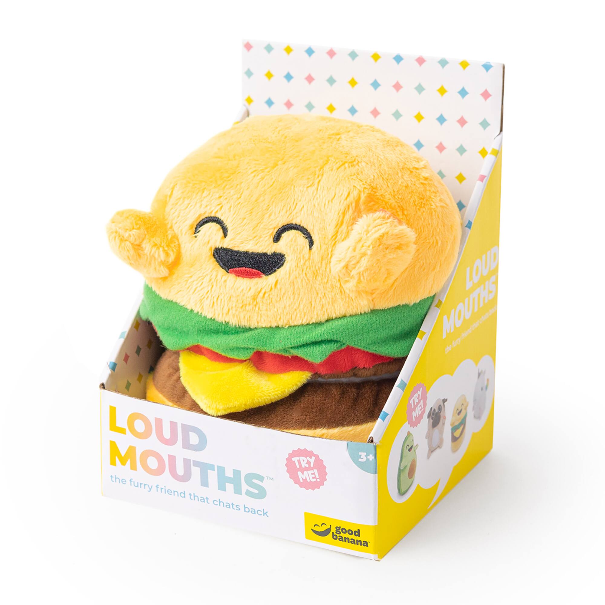 Good Banana&#x2122; Hamburger Loud Mouths Plush Toy