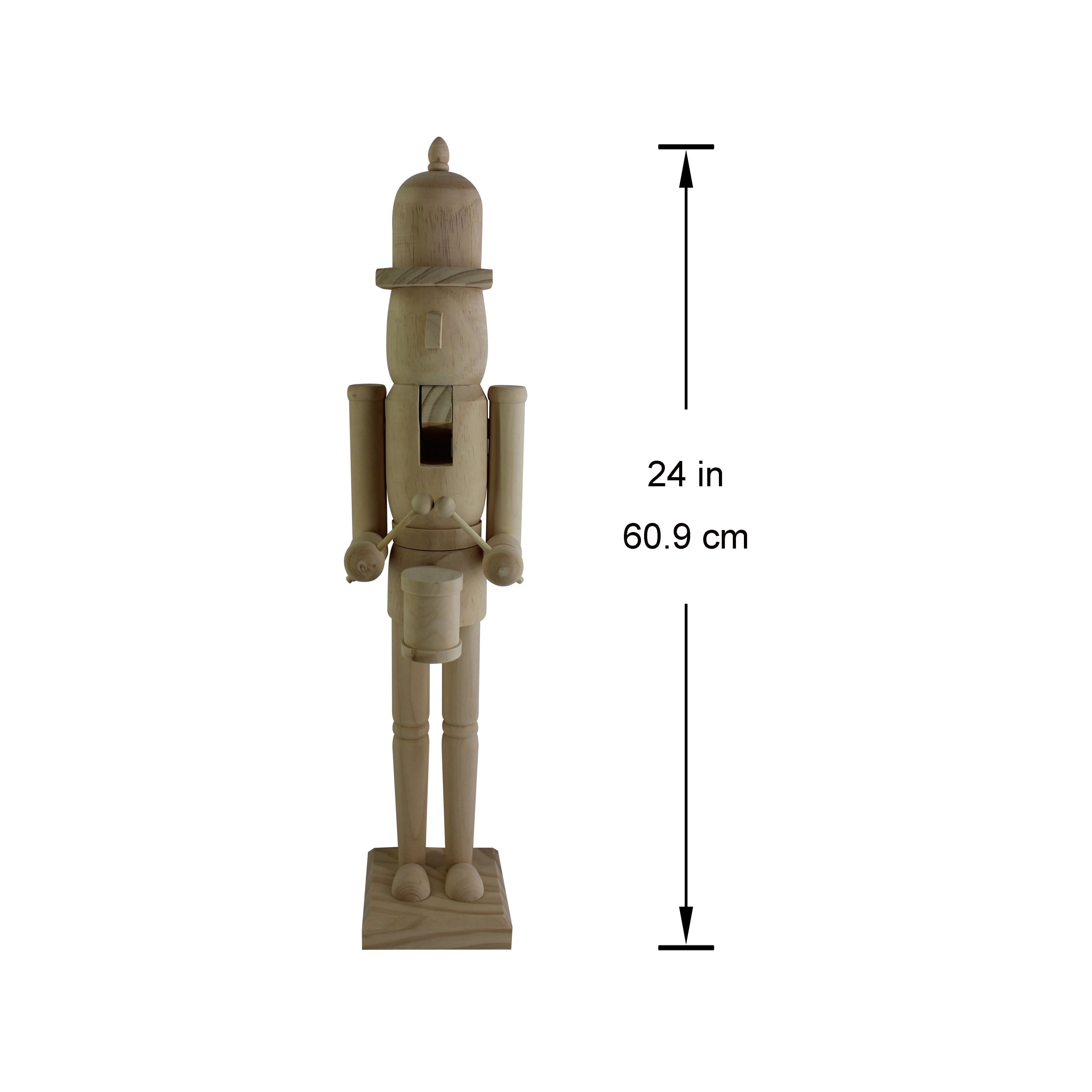 24&#x22; Soldier Drummer DIY Pinewood Nutcracker by Make Market&#xAE;