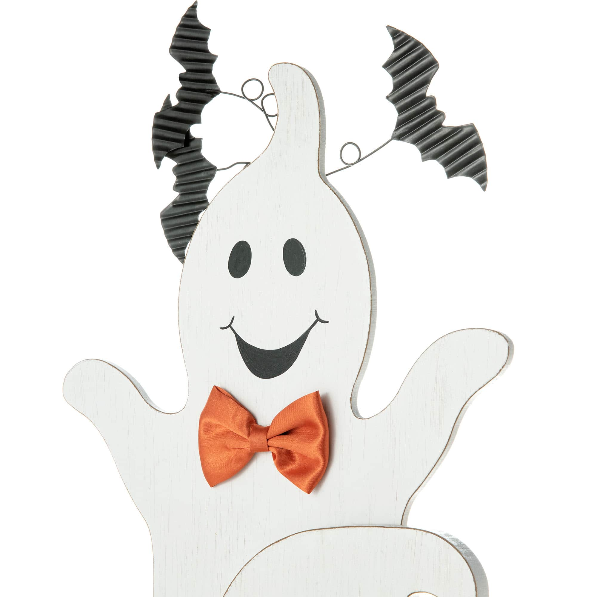 Glitzhome&#xAE; 37.5&#x22; Halloween Wooden Stacked Ghost Porch D&#xE9;cor