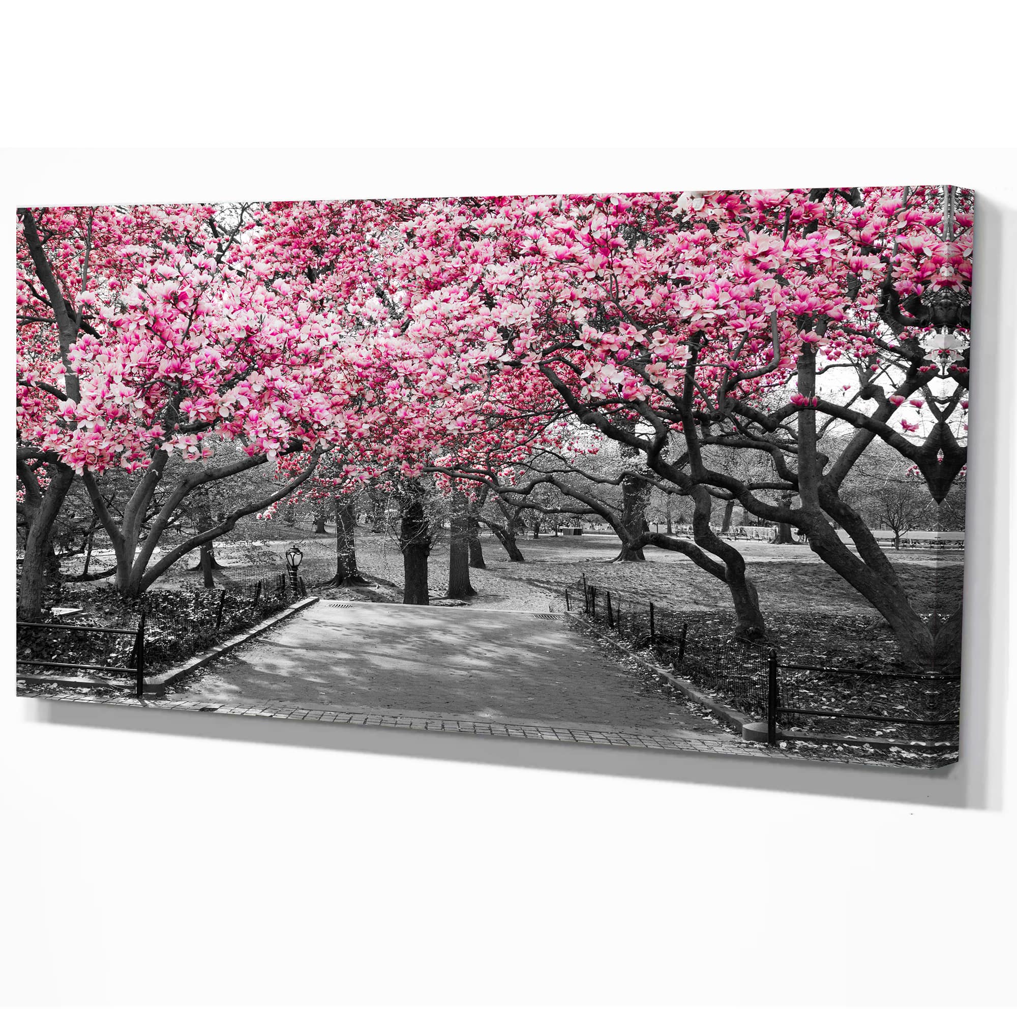 Designart - Cherry Blossoms - Landscapes Floral Photographic on wrapped Canvas