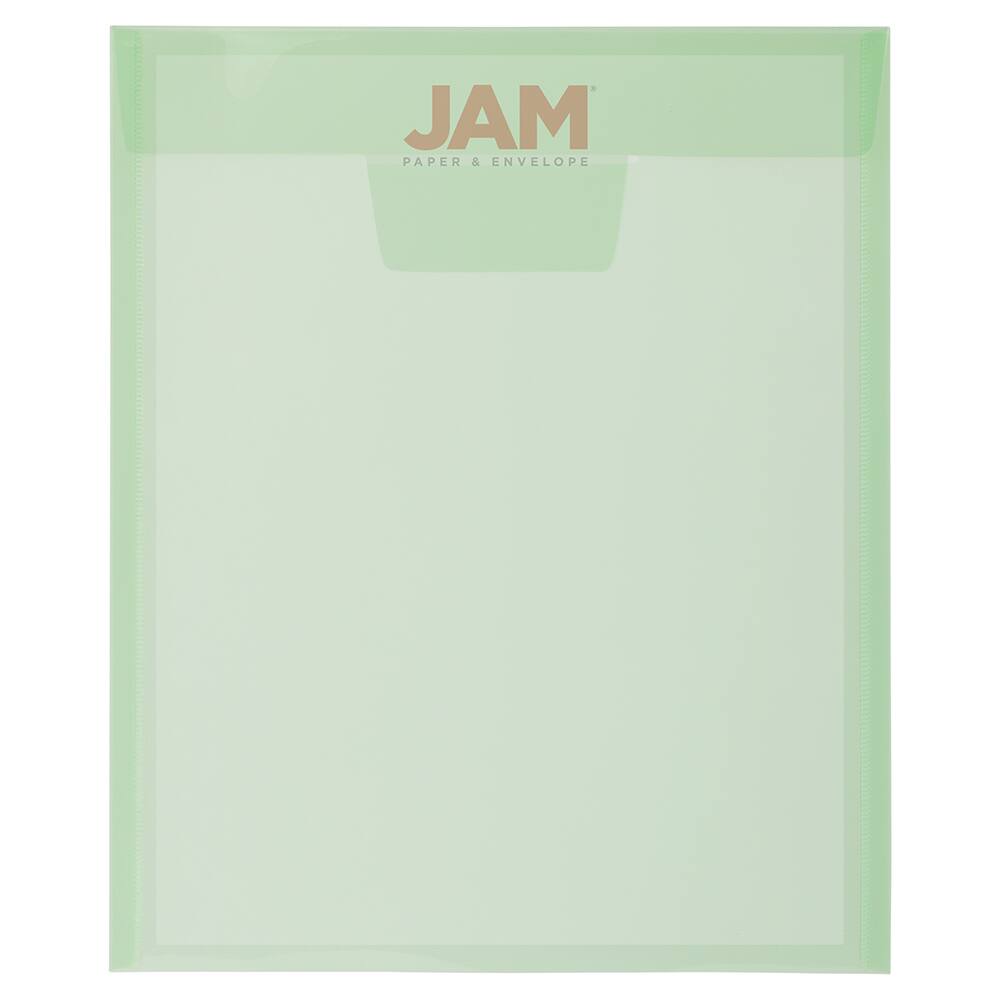 JAM Paper Assorted Plastic Tuck Flap Closure 9.875" x 11.75" Envelopes, 6ct.