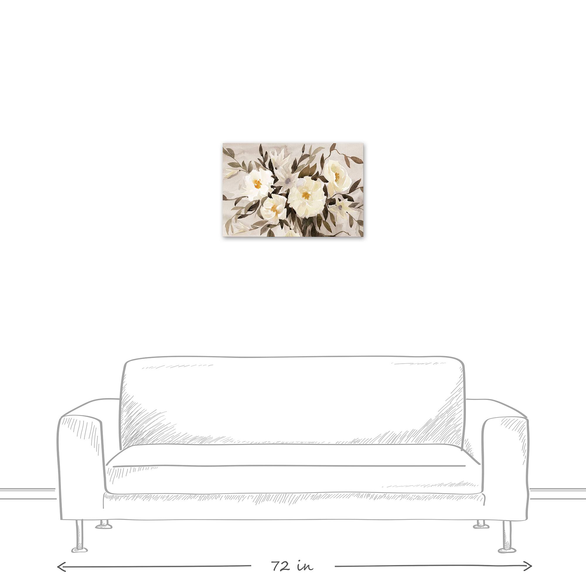 Large Neutral Florals 24&#x22; x 16&#x22; Canvas Wall Art