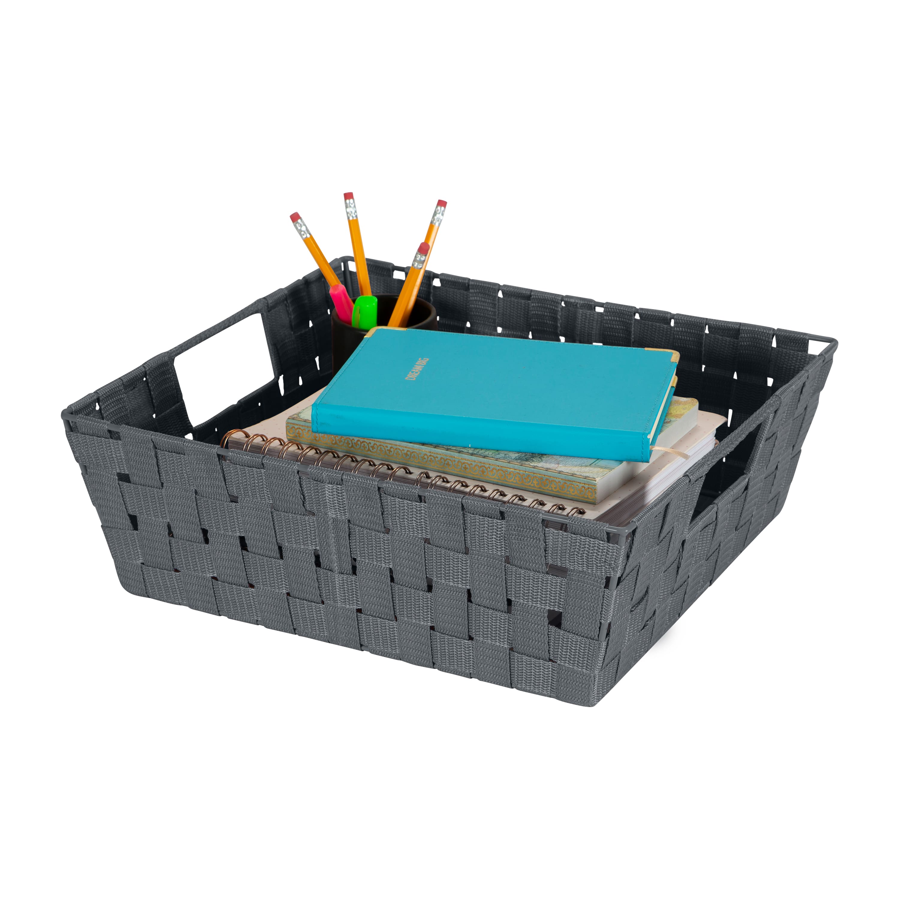 Simplify Large Woven Storage Shelf Bin