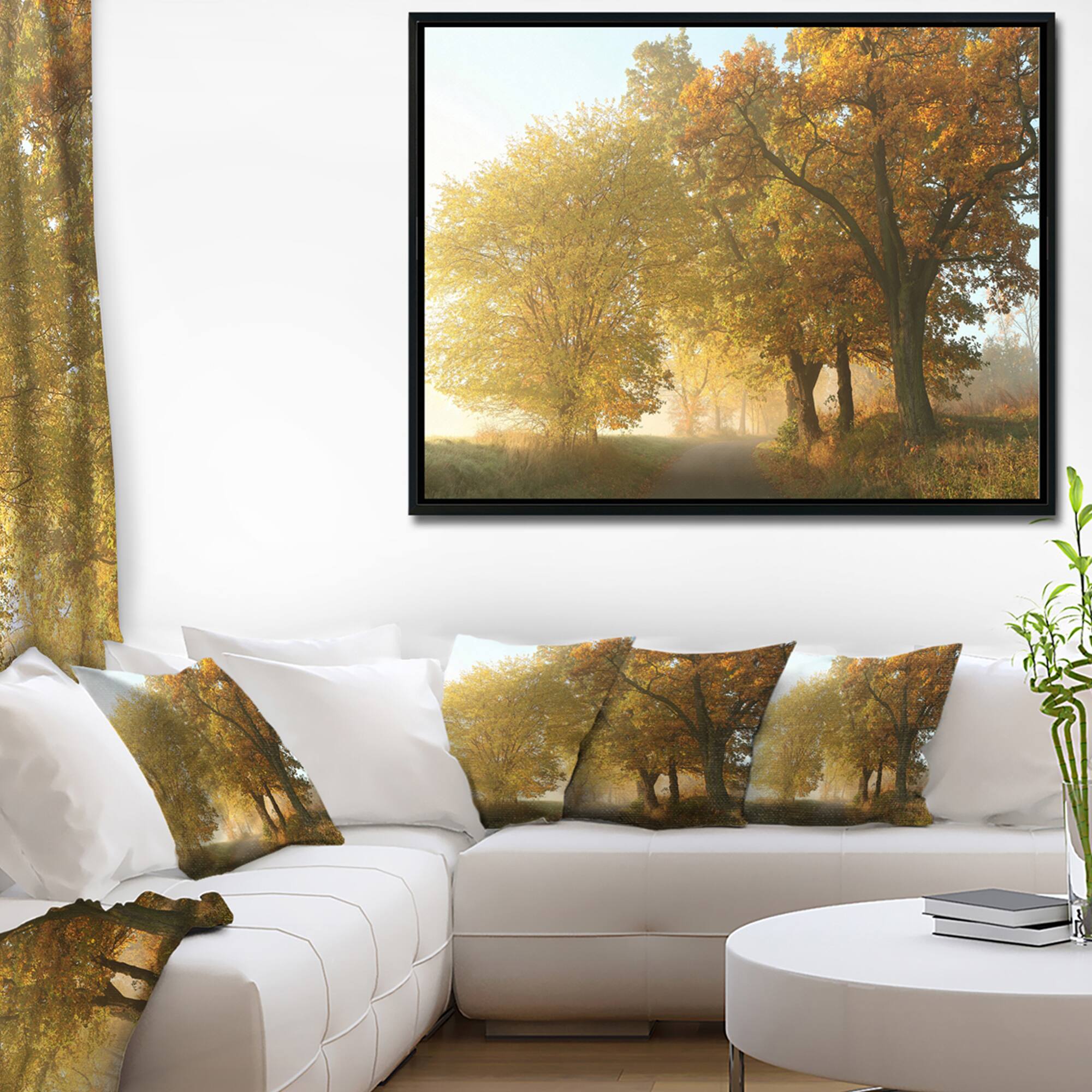 Designart - Rural Road Under Green Trees