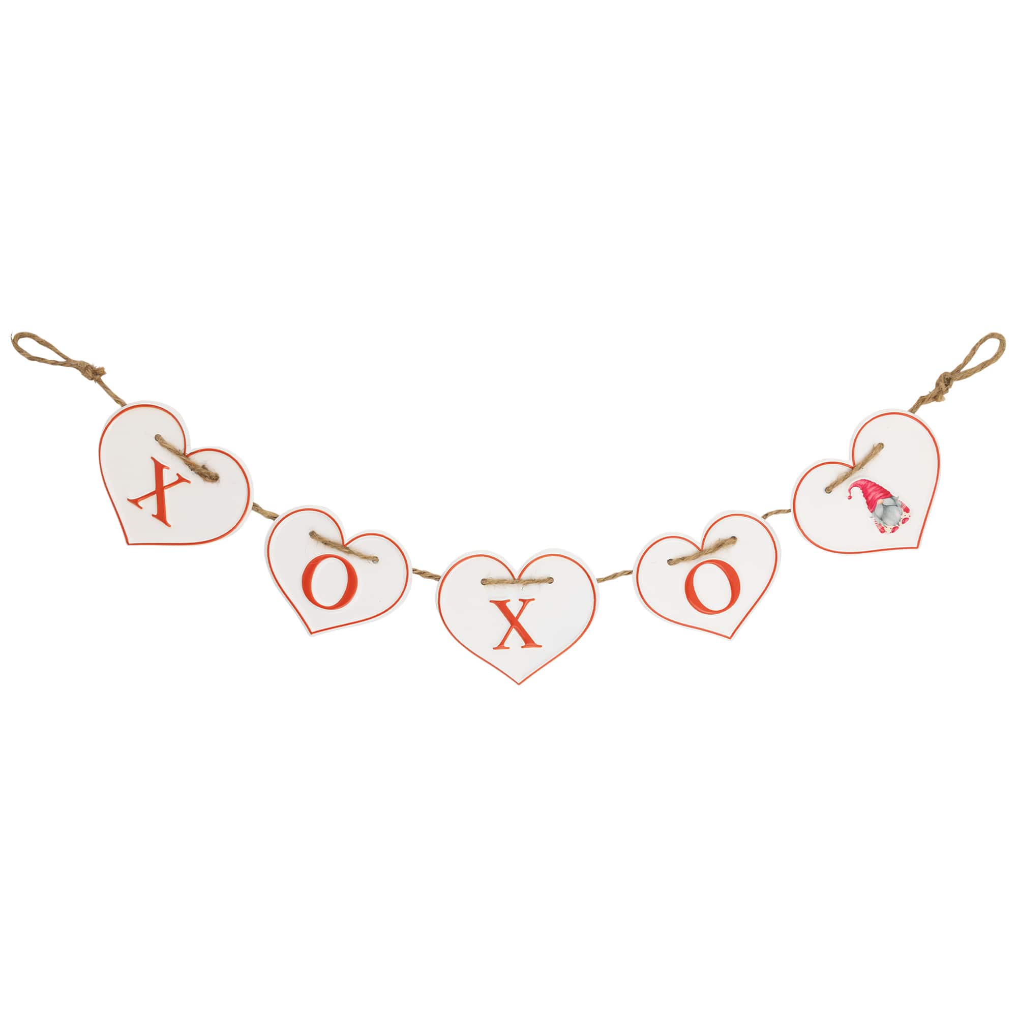 32&#x22; Valentine&#x27;s Day Hearts &#x22;XOXO&#x22; Metal Banner