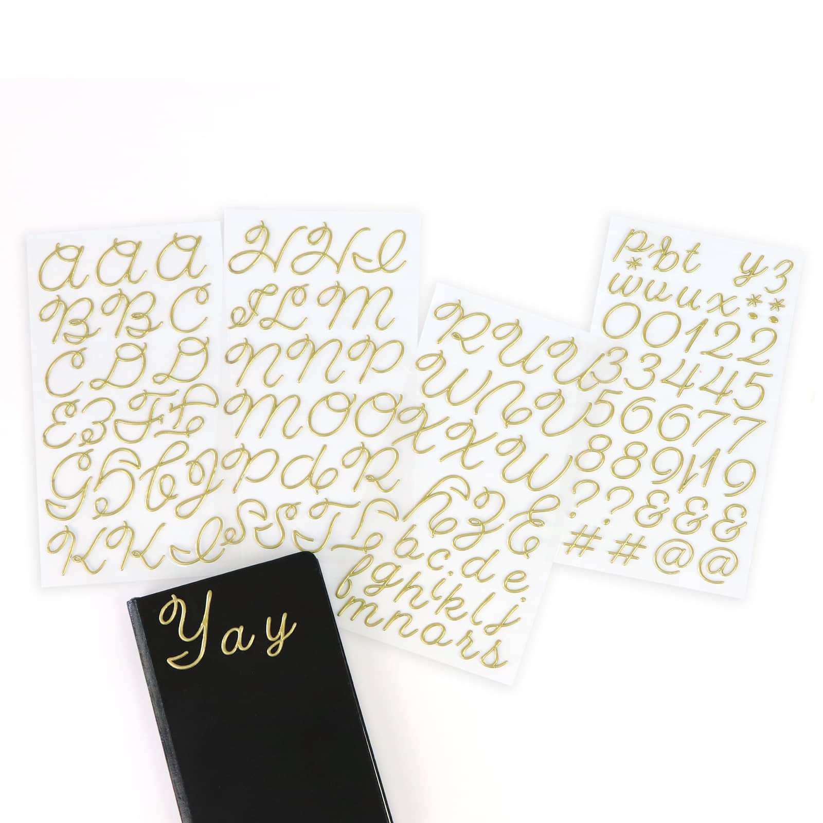 12 Pack: Gold Puffy Hand Letter Stickers by Recollections&#x2122;