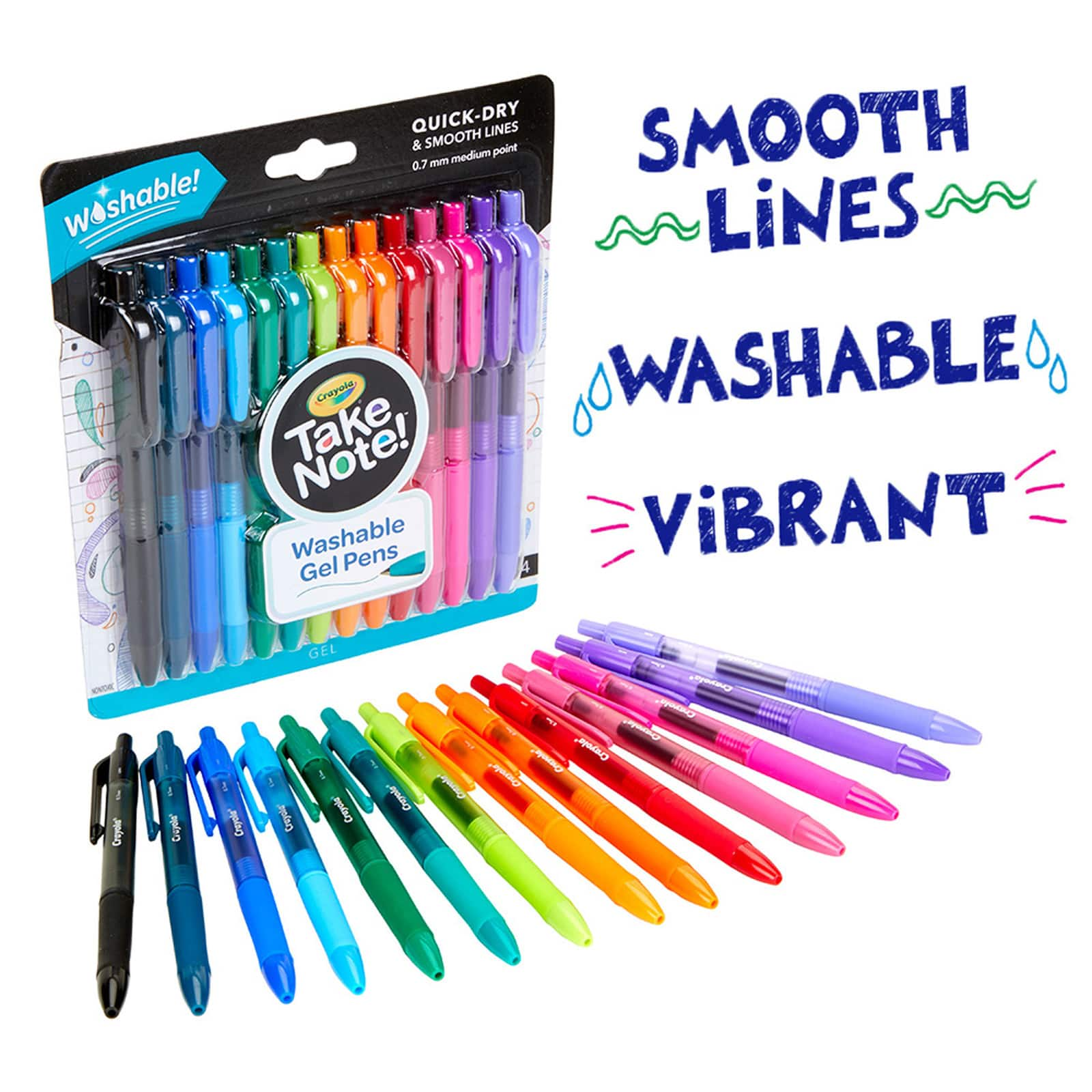 Crayola&#xAE; Take Note!&#x2122; Washable Gel Pens, 2 Packs of 14