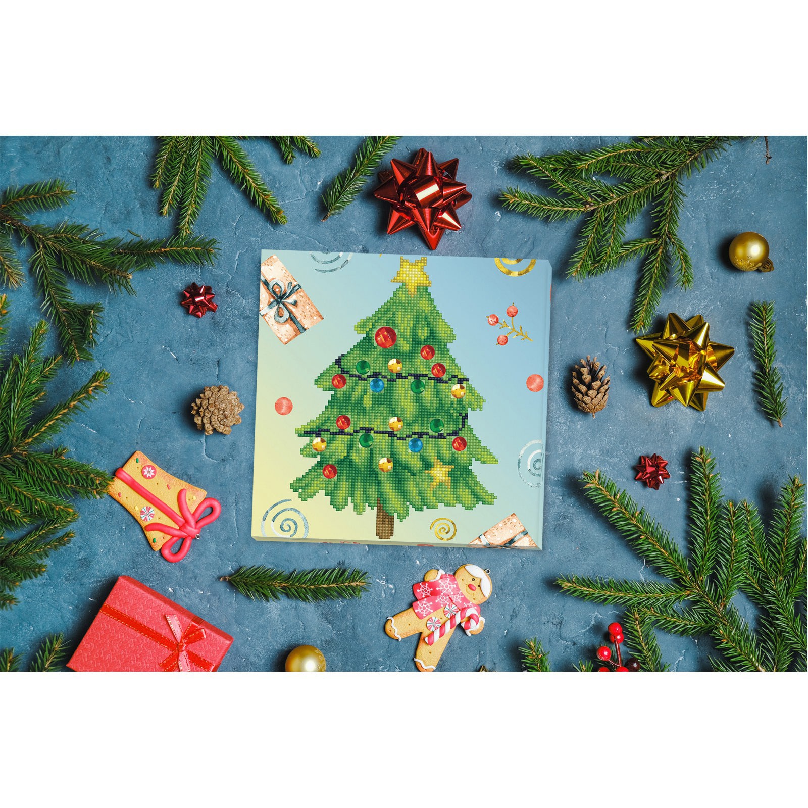 Diamond Dotz&#xAE; Merry Christmas Tree Diamond Box Painting Kit
