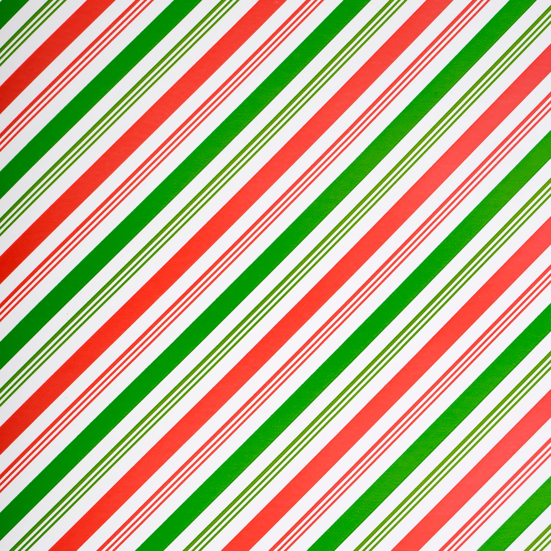 Red, White & Green Foil Stripes Premium Gift Wrap by Celebrate It™