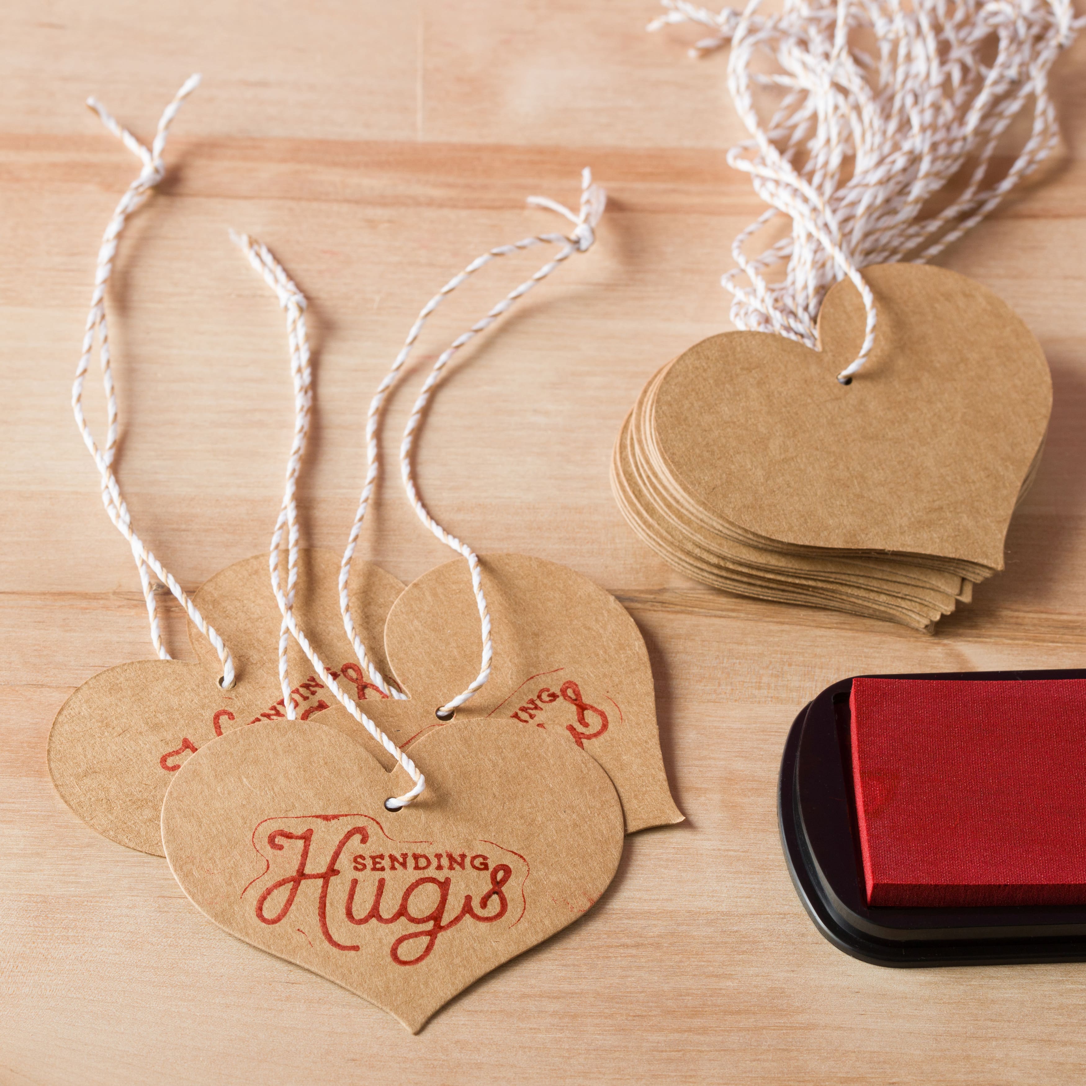 12 Packs: 20 ct. (240 total) Kraft Heart Tags by Recollections&#x2122;