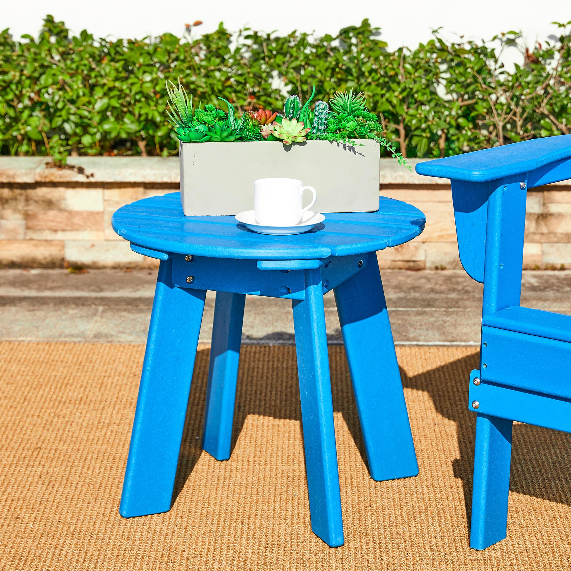 Glitzhome&#xAE; 20&#x22; Outdoor Patio Round Side Table