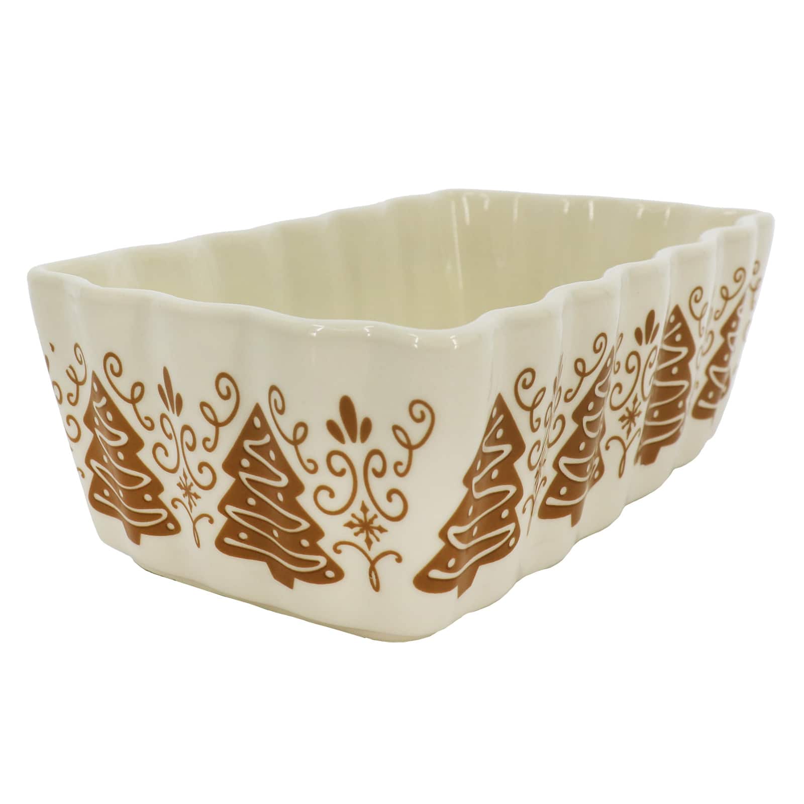 8&#x22; x 4.5&#x22; Gingerbread Tree Ceramic Baking Dish by Ashland&#xAE;