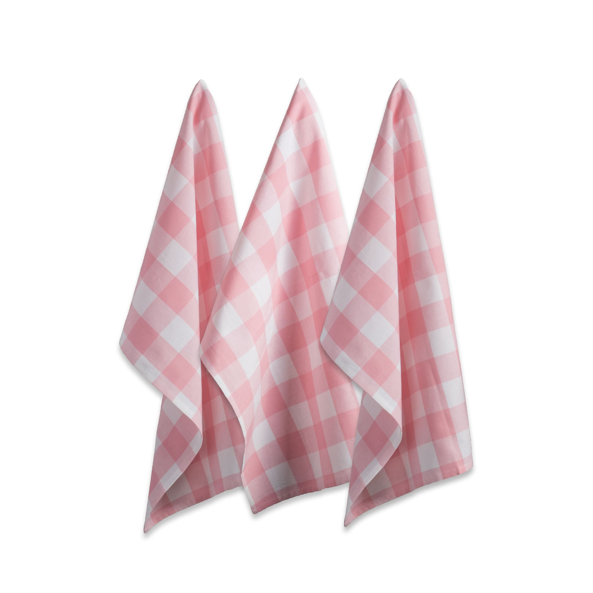 DII&#xAE; Pink Buffalo Check Dishtowels, 3ct.