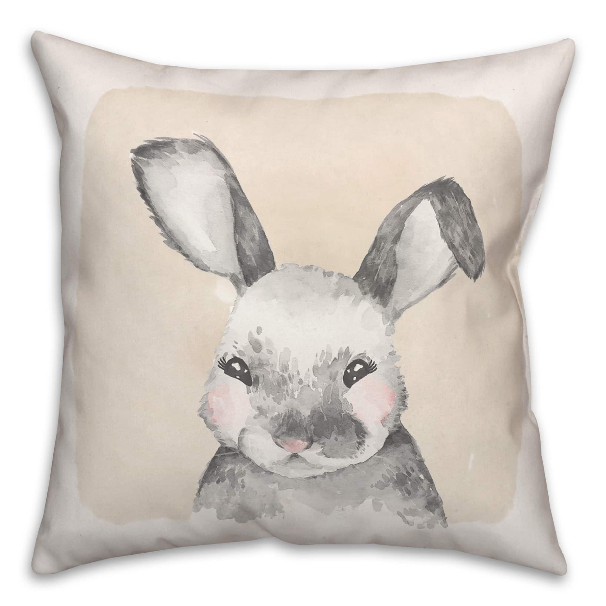 Bunny Outdoor Lumbar Pillow