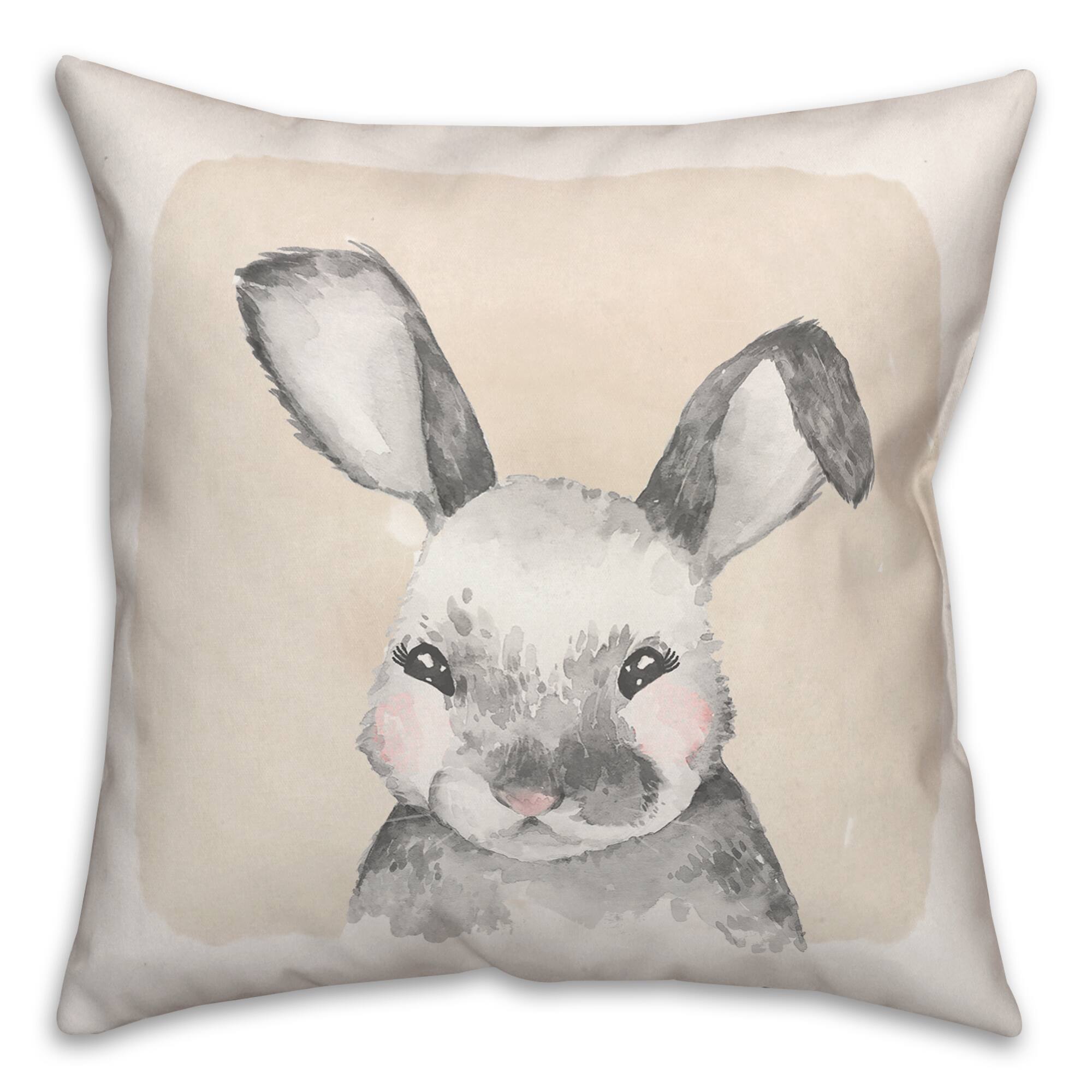 Welcome Every Bunny 3 18" x 18" Indoor / Outdoor Pillow