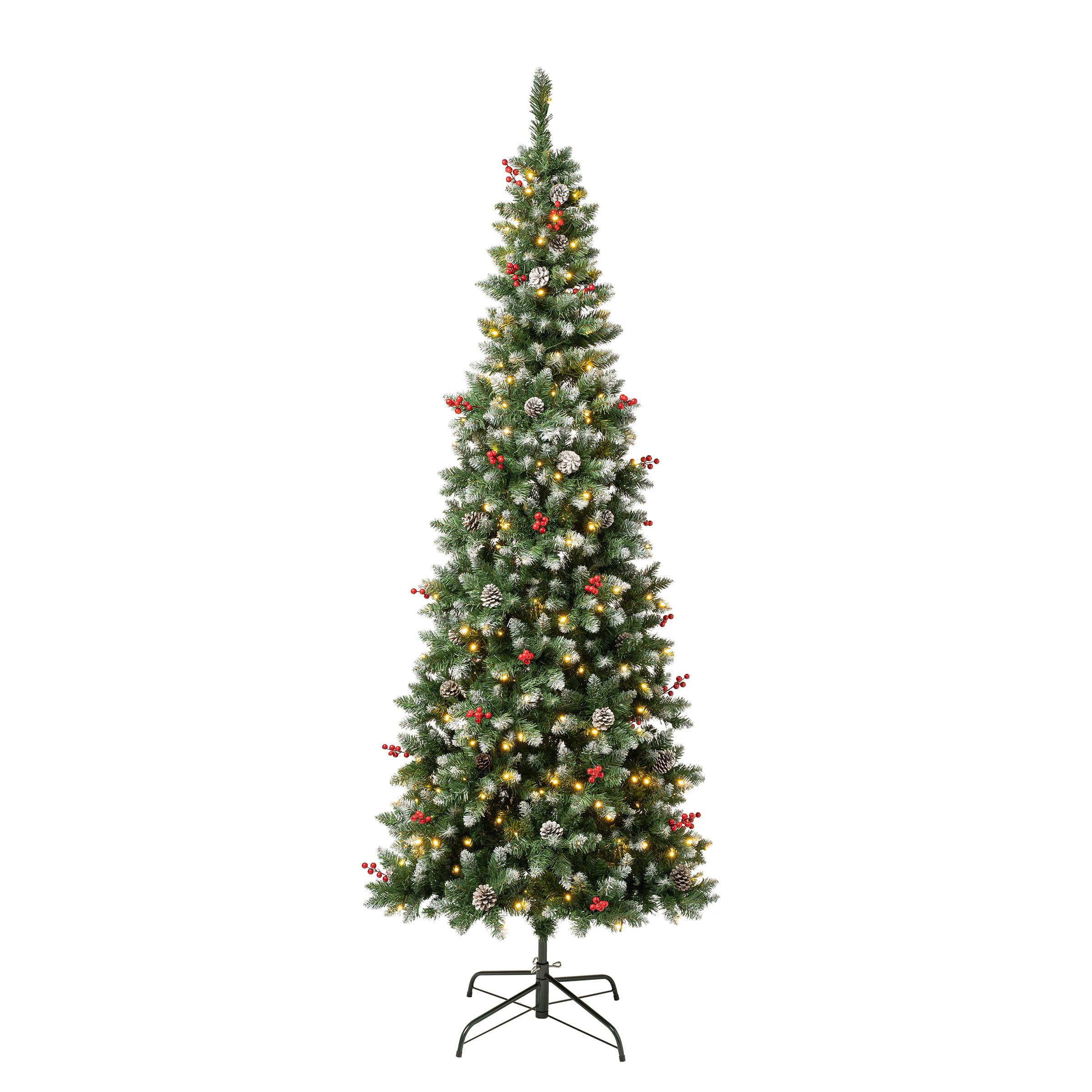 7.5ft. Pre-Lit Slim Cullen Fir Artificial Christmas Tree, Warm White LED Lights