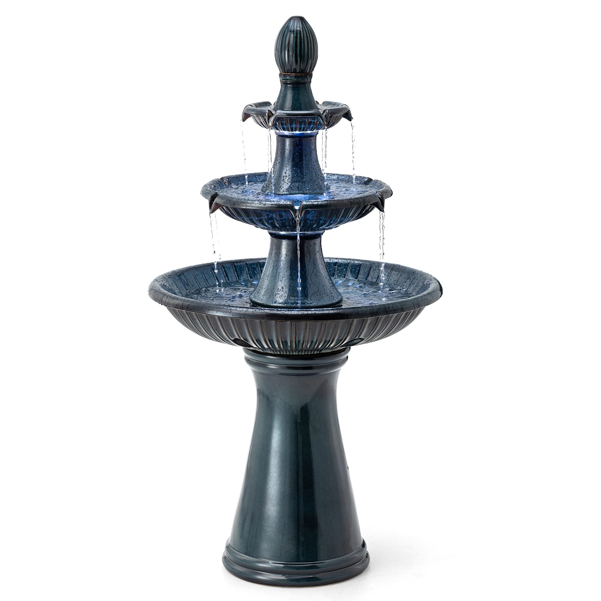 Glitzhome® 45" 3-Tier Ceramic Outdoor Fountain