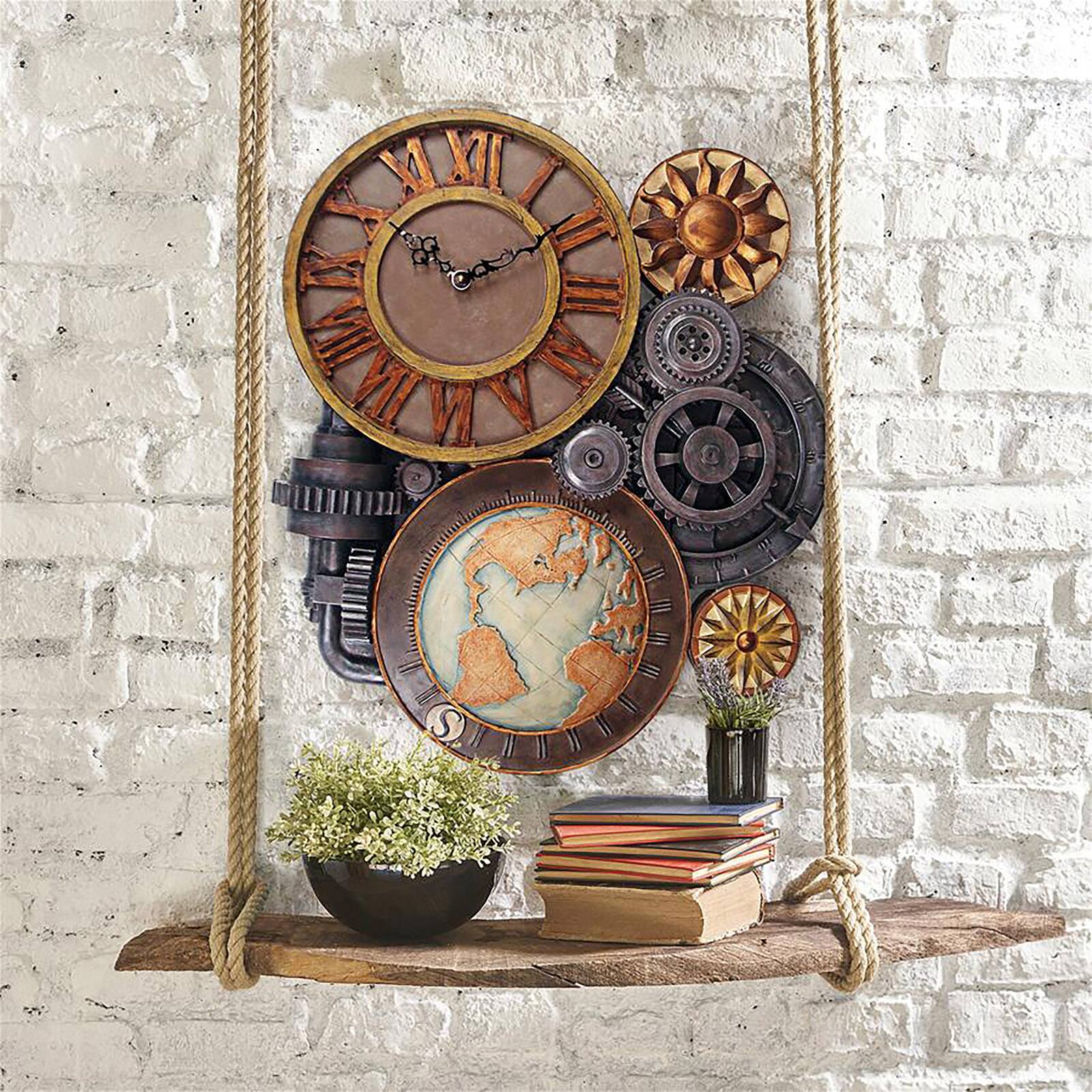 Design Toscano 25&#x22; Gears of Time Sculptural Wall Clock