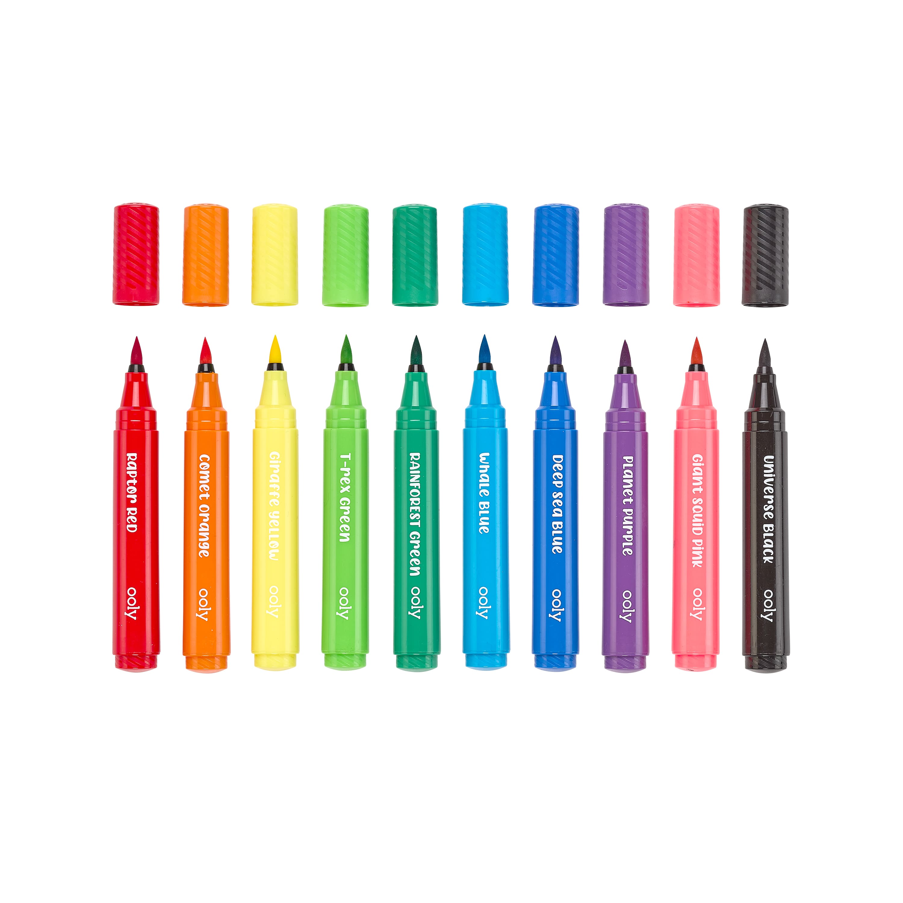 OOLY Big Bright Brush Easy Grip Jumbo Brush Tip Markers, 10ct.