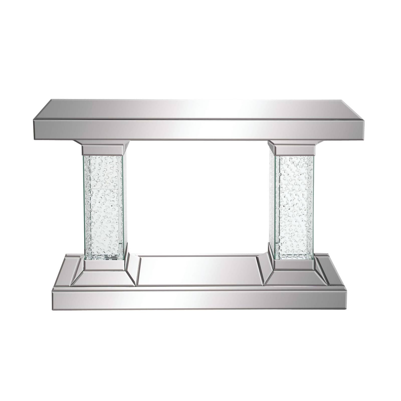 Clear Glam Wood Console Table, 31&#x22; x 42&#x22;