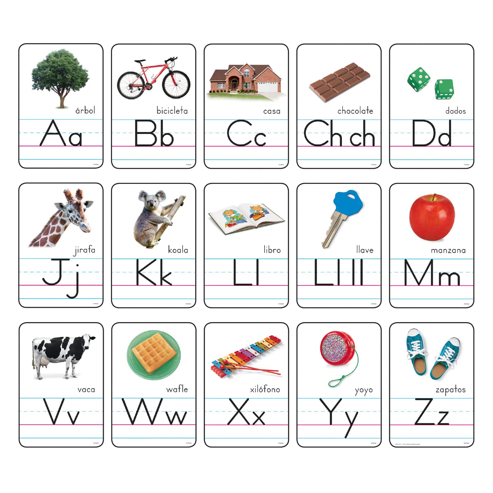 Spanish Alphabet Cards with Photos | Michaels