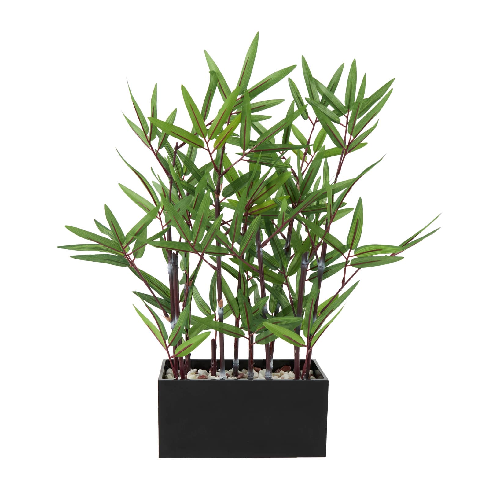 18&#x22; Green Foliage Artificial Plant with Black Pot