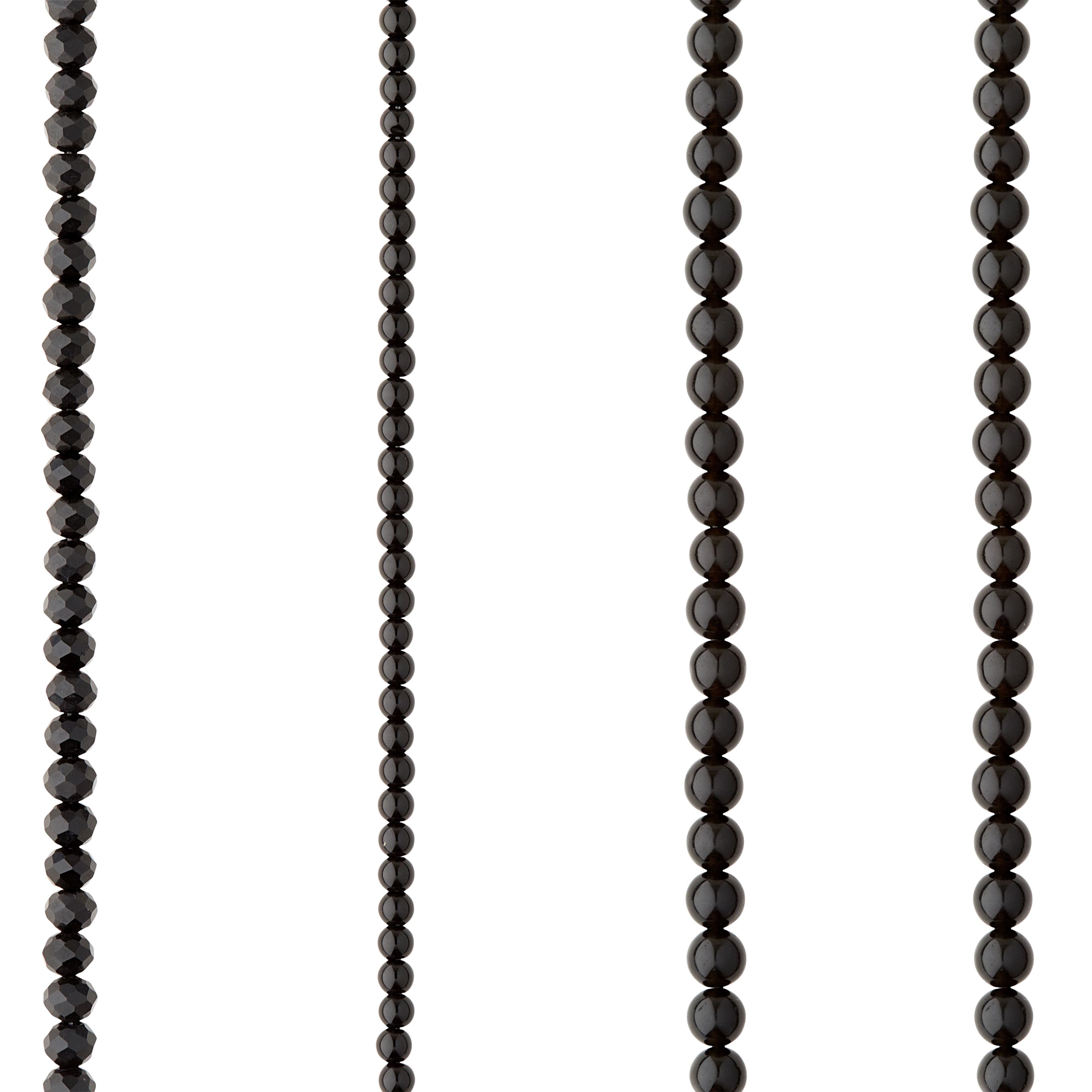 Black Mixed Glass Round Beads by Bead Landing&#x2122;