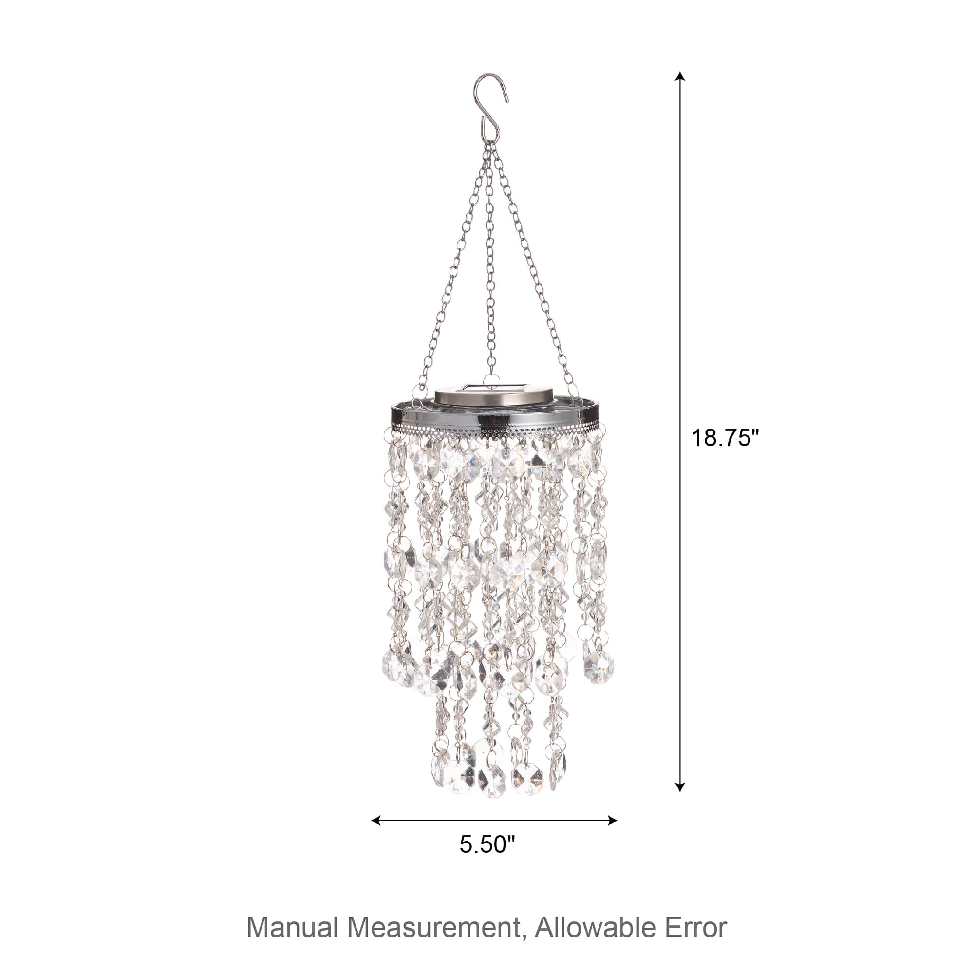 Glitzhome&#xAE; 18.75&#x22; Solar Lit Beaded Wind Chimes, 2ct.