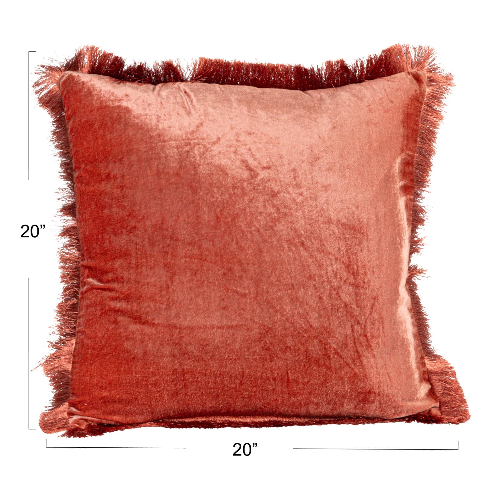Hello Honey® 20" x 20" Clay Charm Eyelash Fringe Pillow
