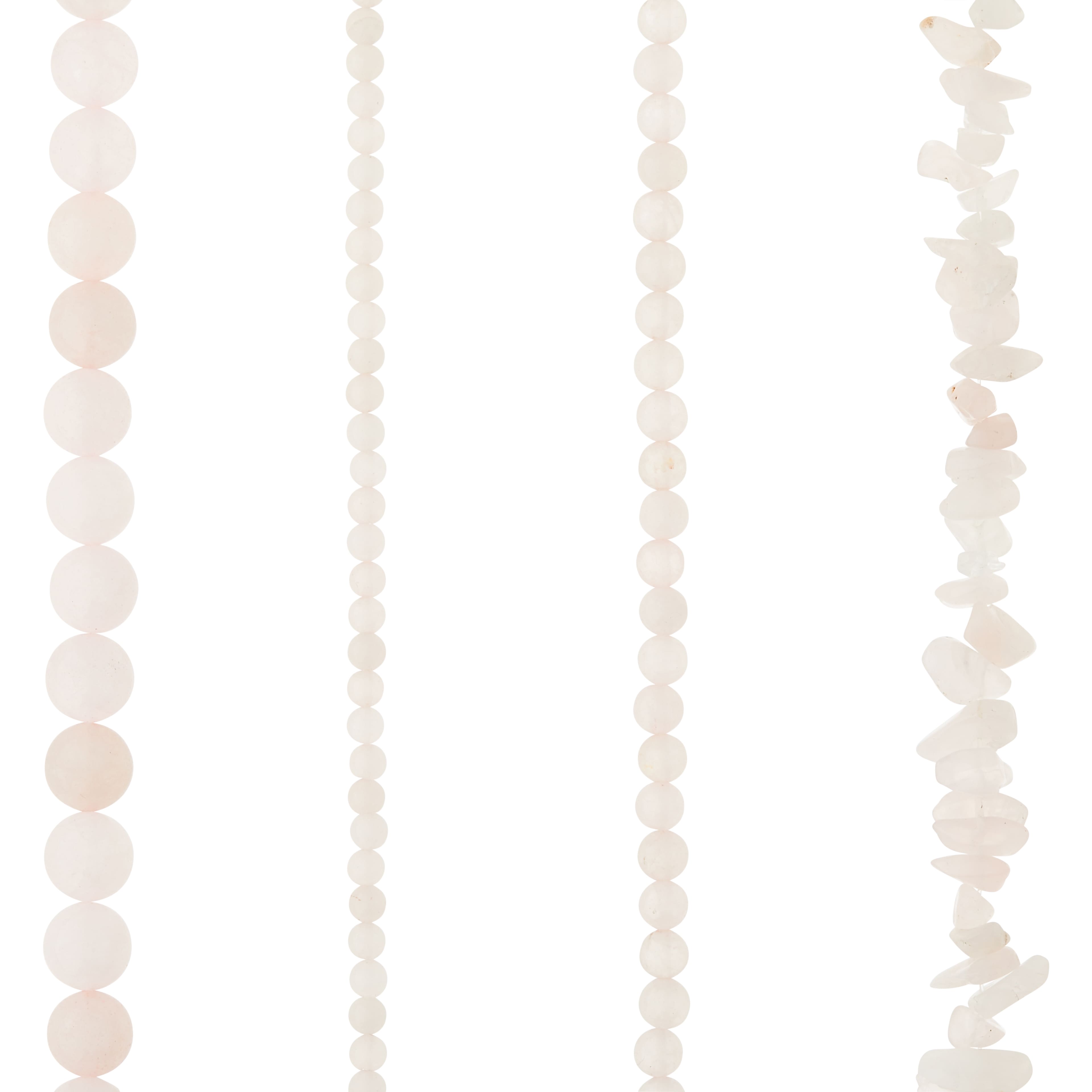 Rose Quartz Semi-Precious Beads Value Pack by Bead Landing™