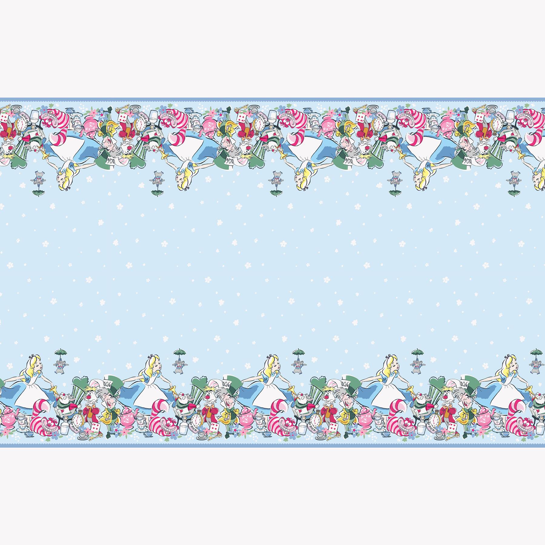 Plastic Alice in Wonderland Tablecloth, 84 x 54