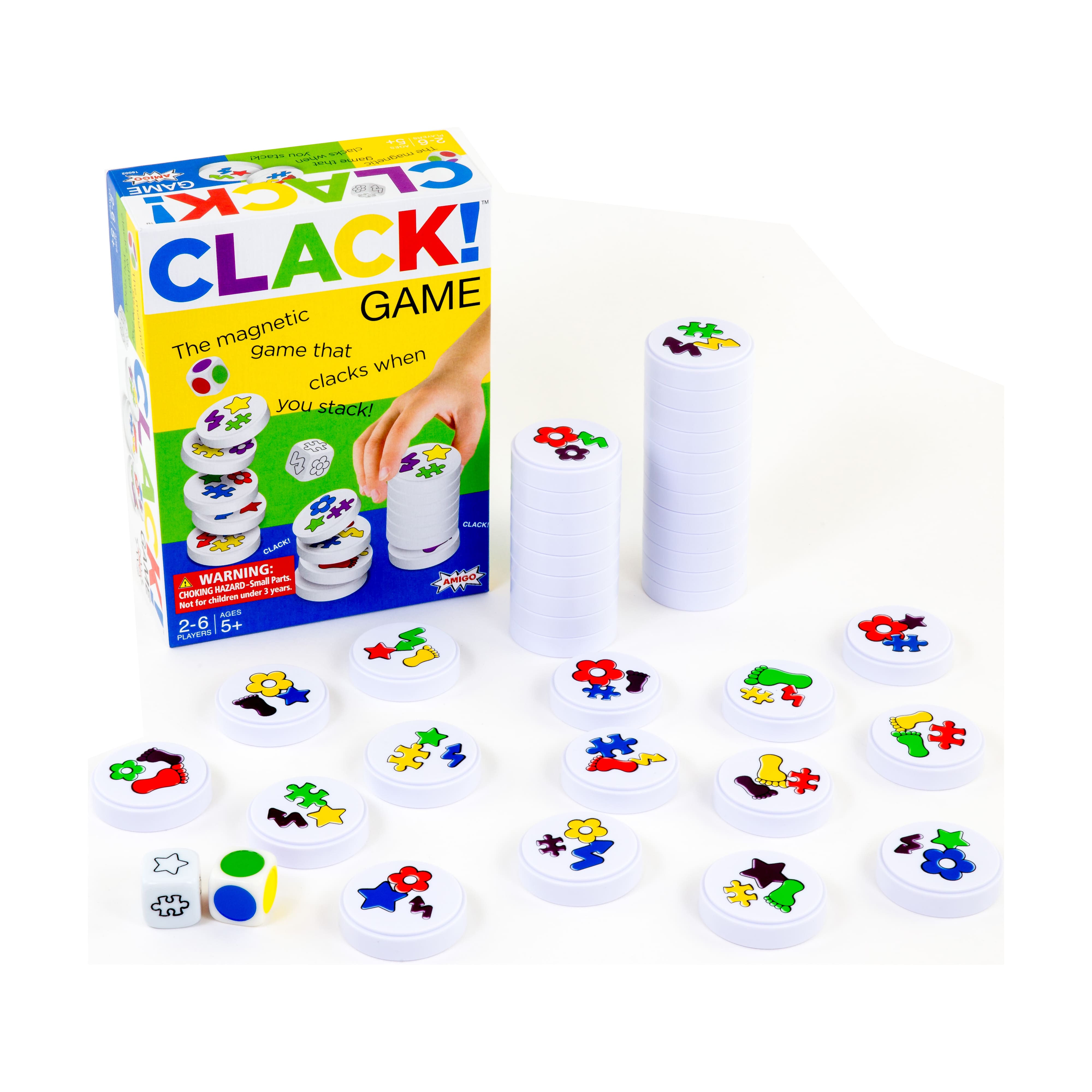 Clack!&#x2122; Magnetic Stacking Game