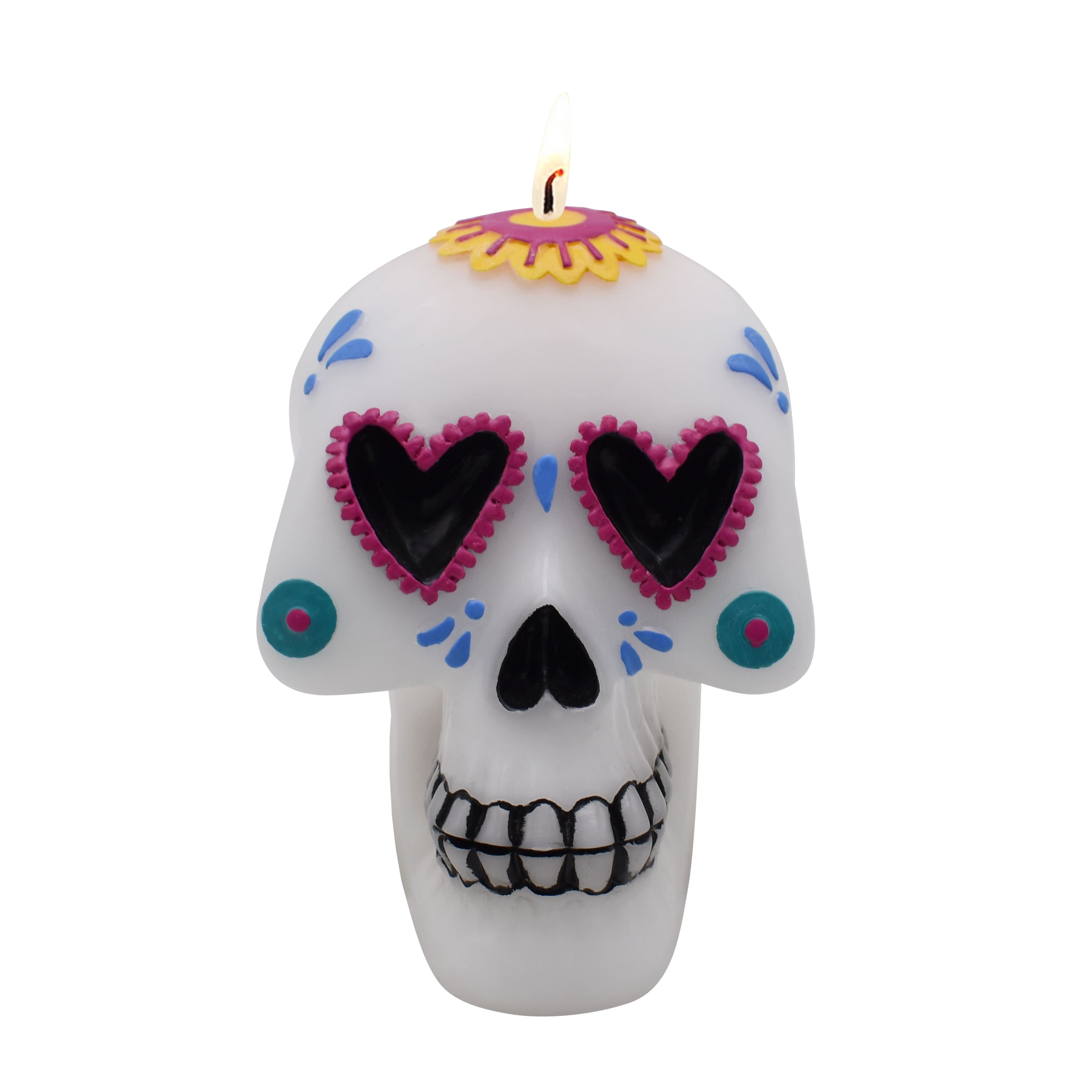 4.6&#x22; Day of the Dead Skull-Shaped Unscented Candle by Ashland&#xAE;