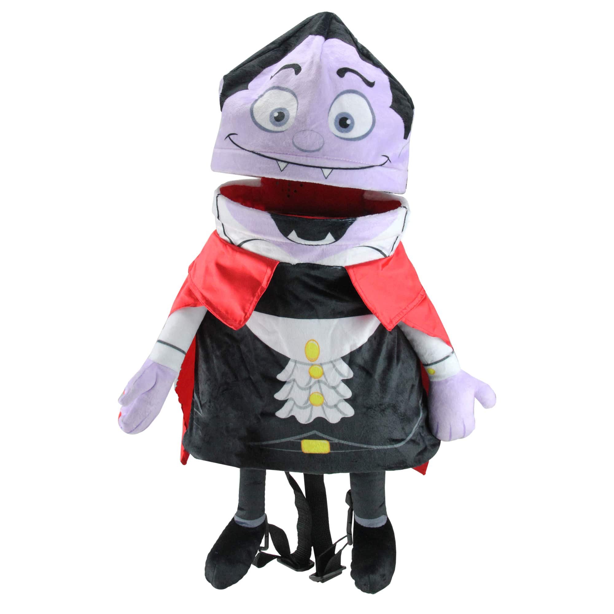 21&#x22; Black &#x26; Red Vampire Child Trick or Treat Halloween Bag