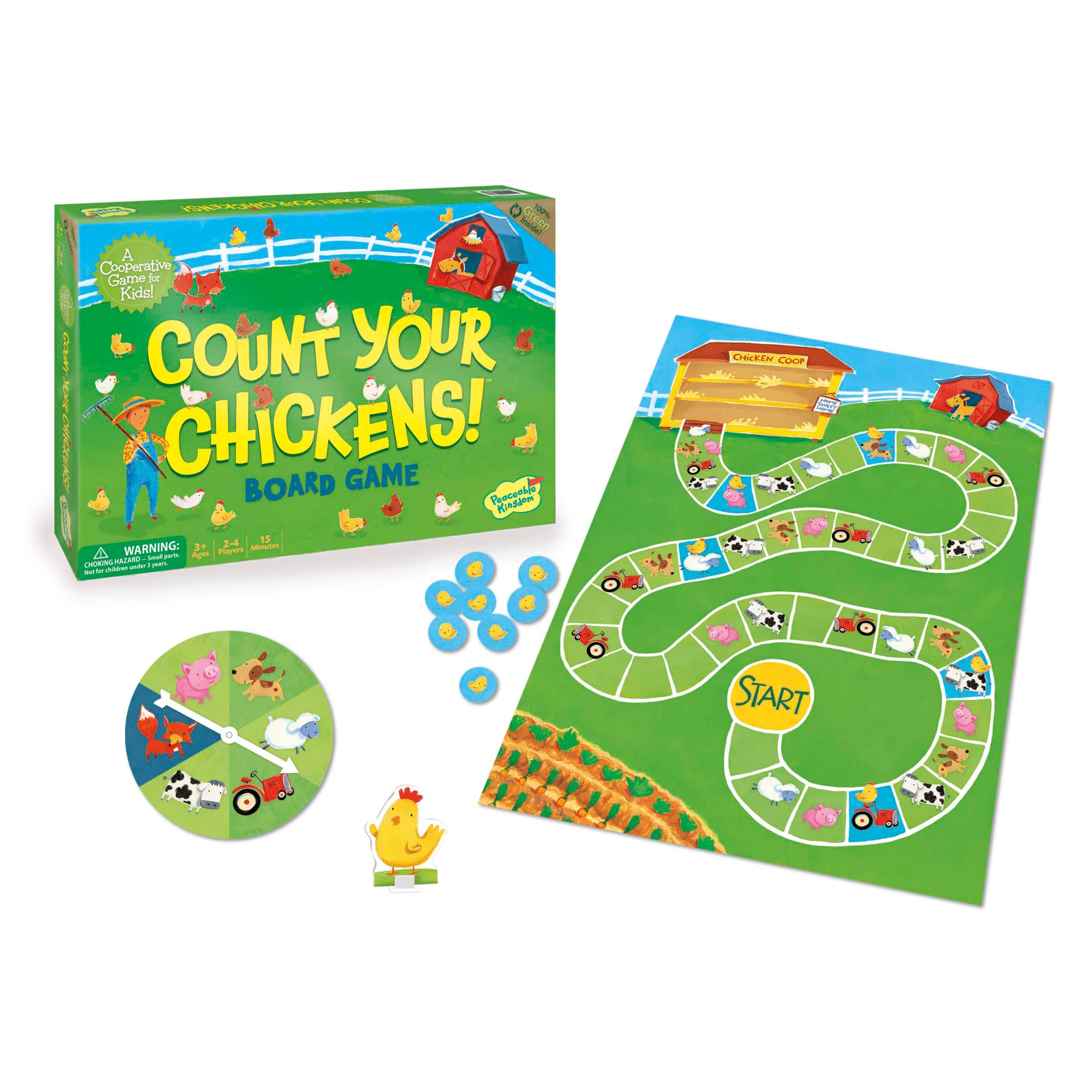 Peaceable Kingdom&#x2122; Count Your Chickens Cooperative Board Game