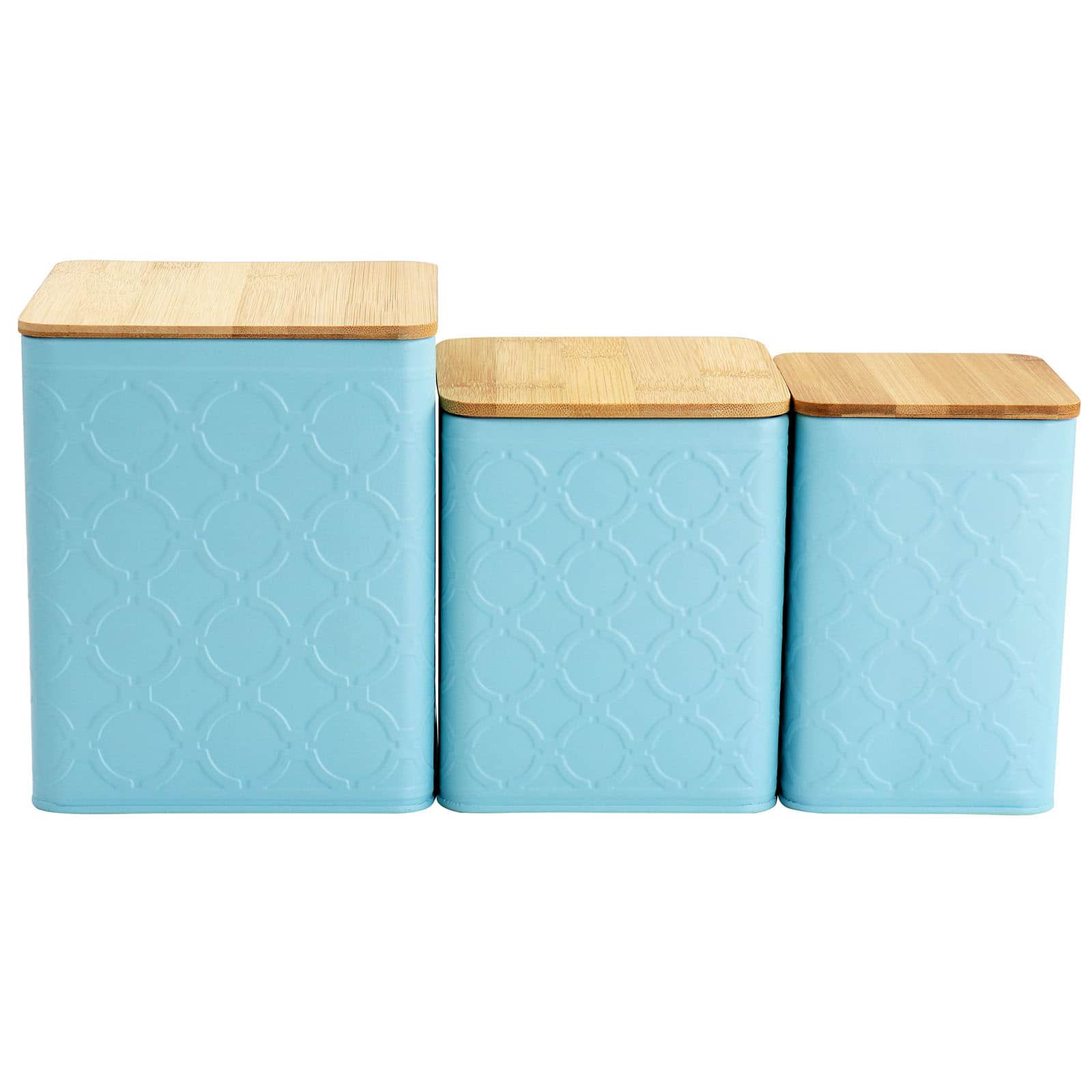 MegaChef Turquoise Square Iron Canister Set