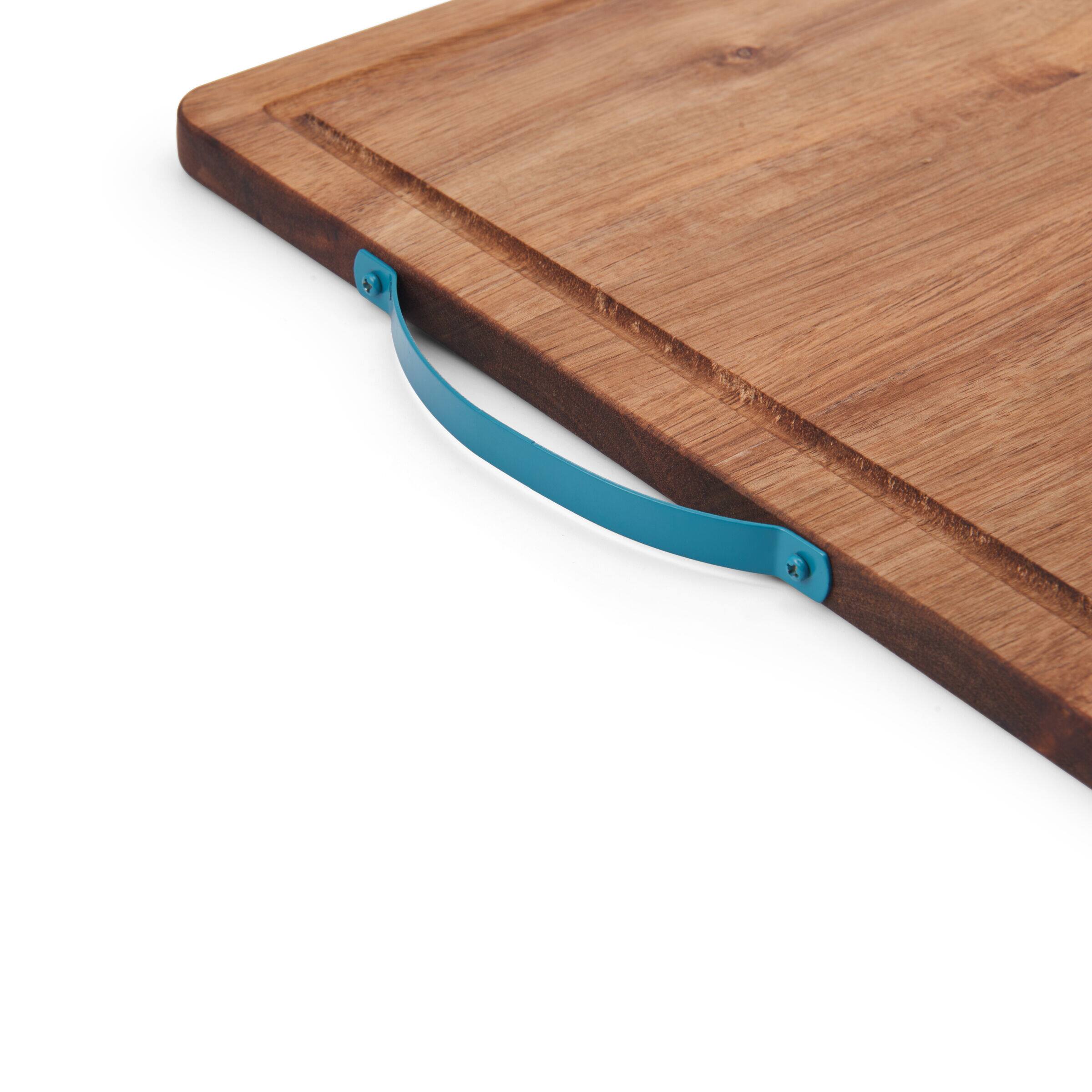 Farberware 18&#x22; Acacia Board with Teal Handles