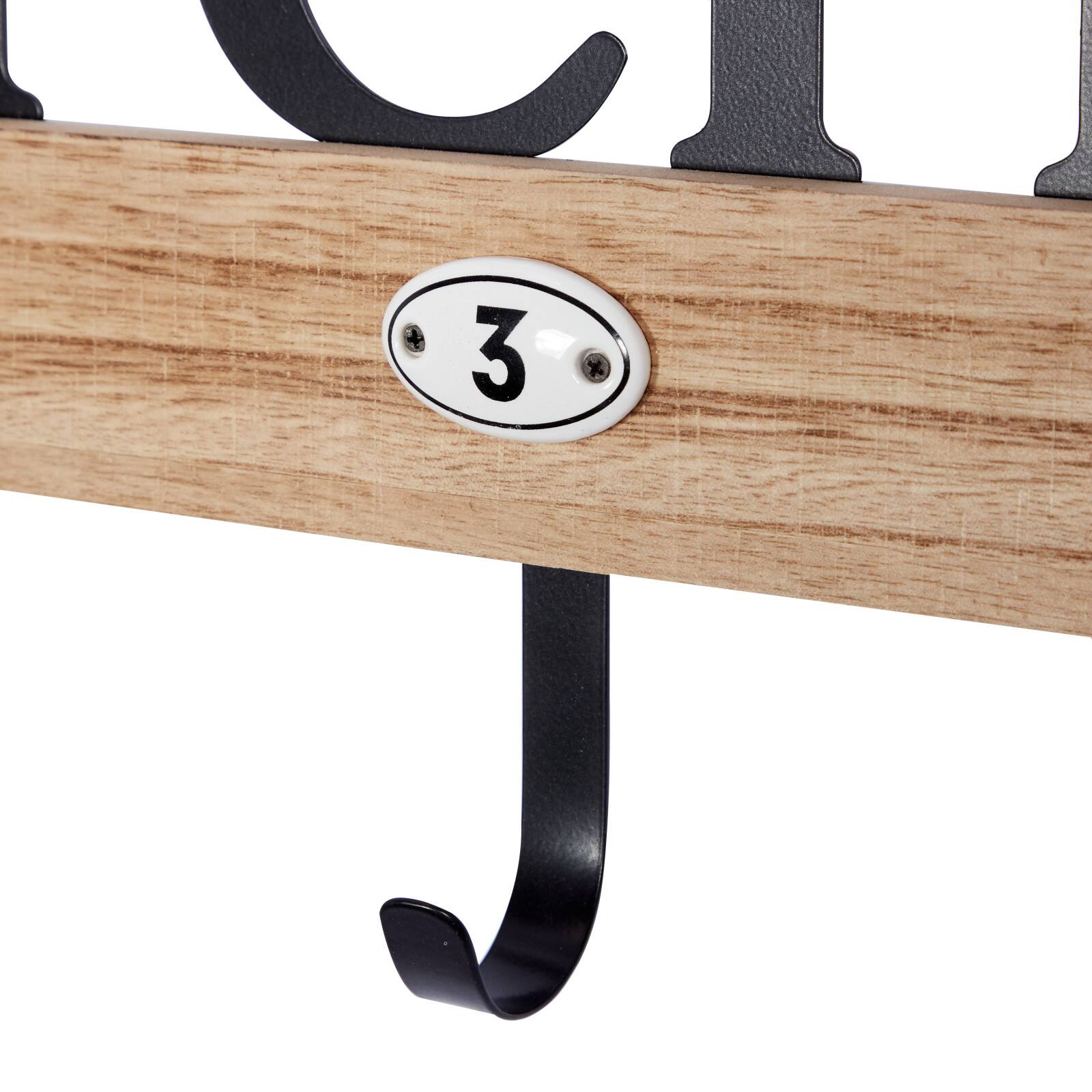 Brown Porcelain Farmhouse Wall Hook, 9&#x22; x 24&#x22; x 2&#x22;