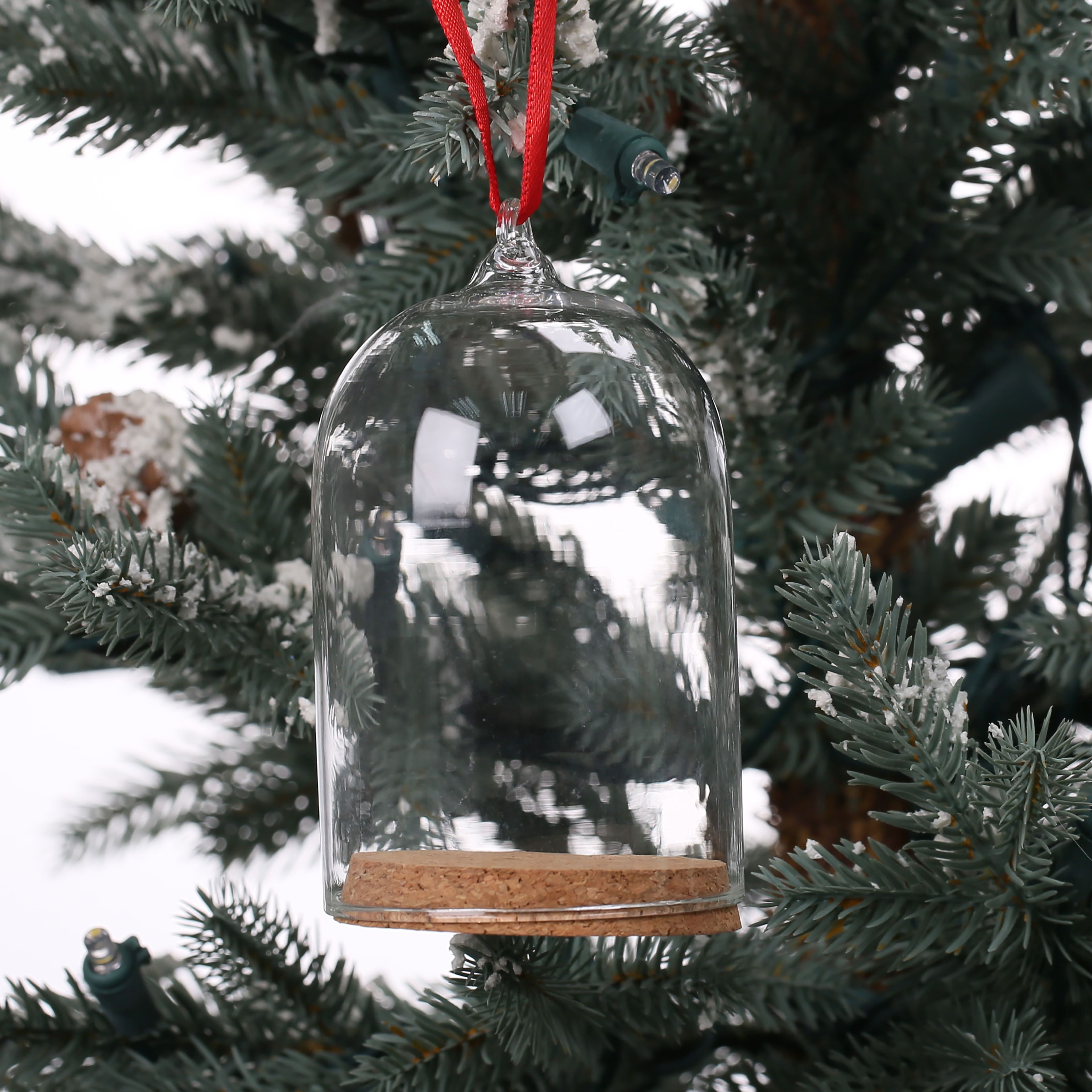 4.5&#x22; Clear DIY Glass Cloche Ornament with Cork by Make Market&#xAE;