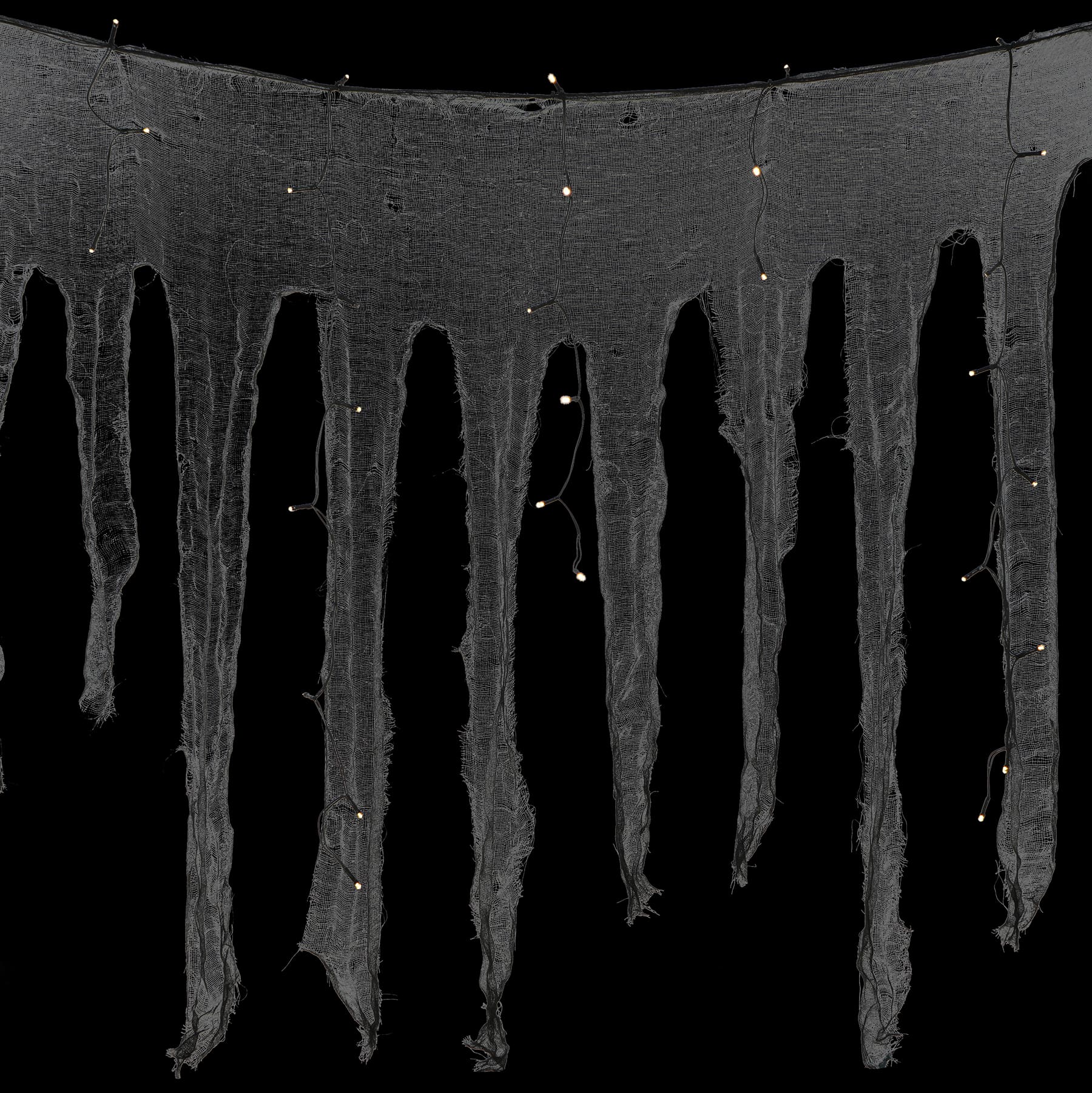 54ct. Warm White LED Black Gauze String Lights by Ashland&#xAE;