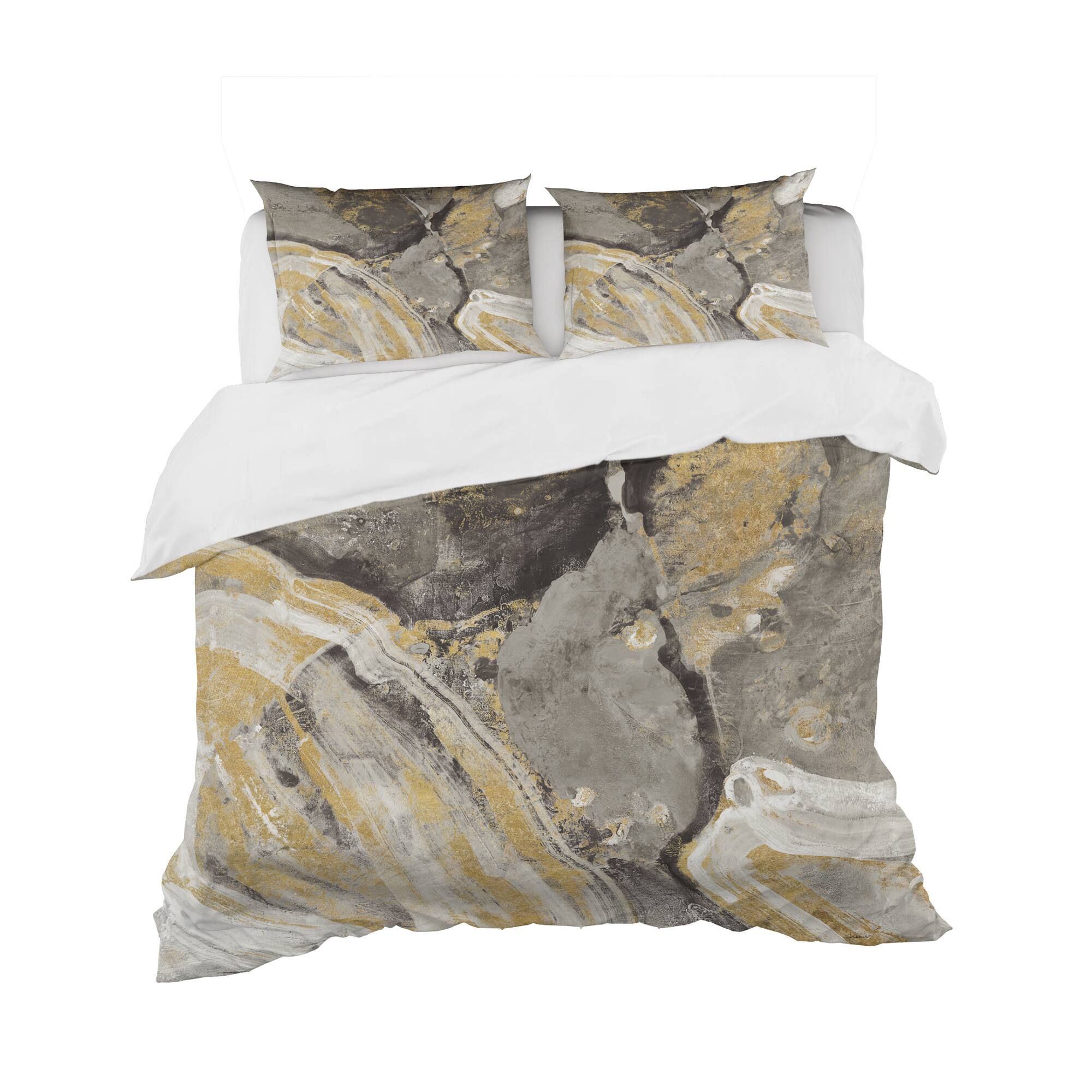 Designart 'Glam Phoenix Neutral' Glam Bedding Set - Duvet Cover & Shams