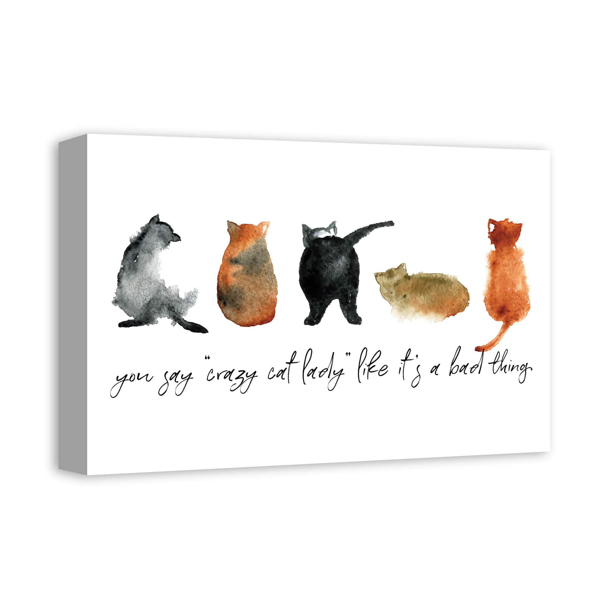 Cat Lady Canvas Wall Art