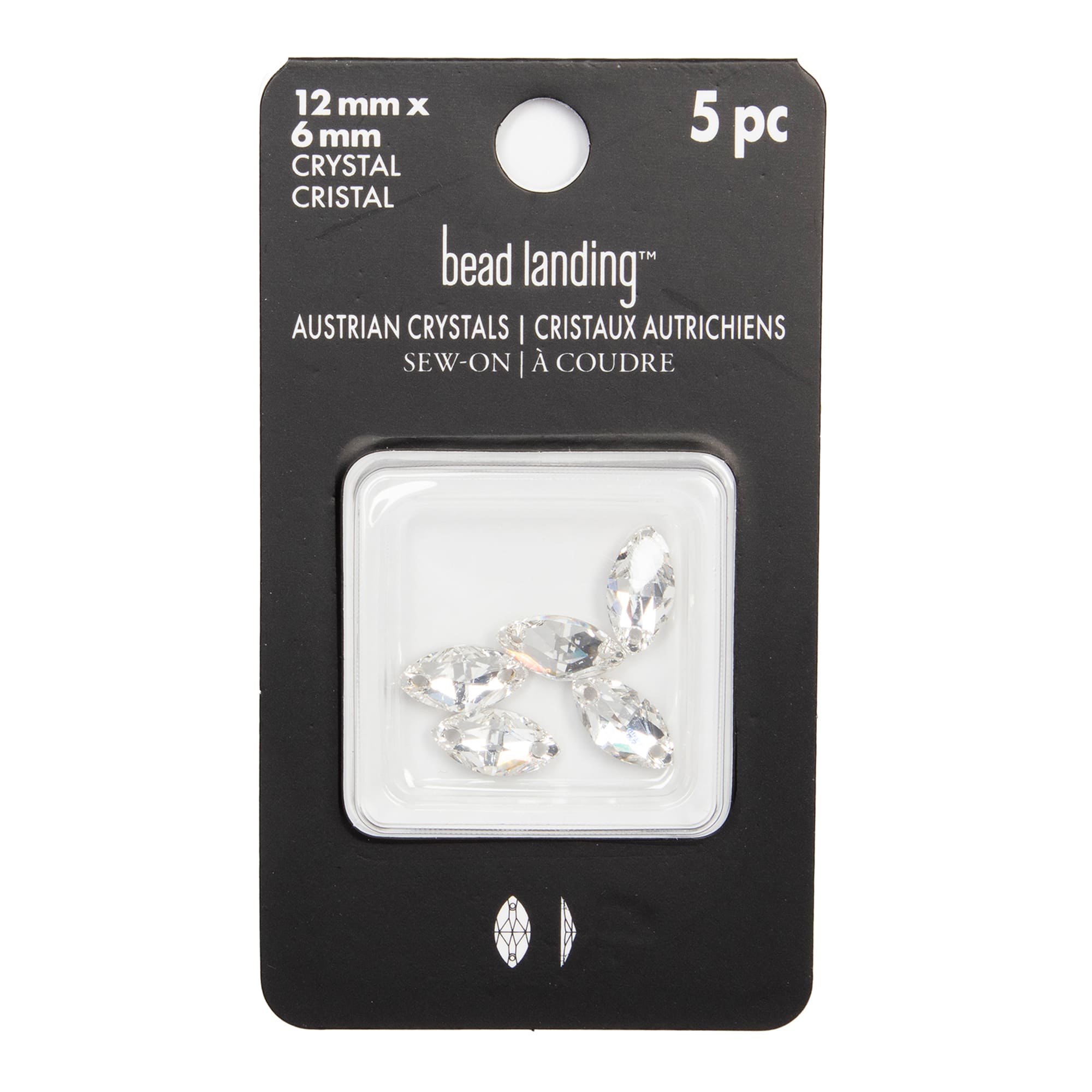 12mm Navette Sew-On Austrian Crystals by Bead Landing&#x2122;, 5ct.