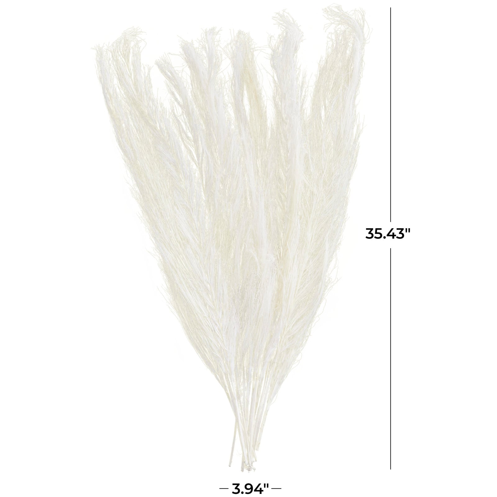 35&#x22; Natural Dried Palm Leaf Bundle with Feather-Inspired Stems