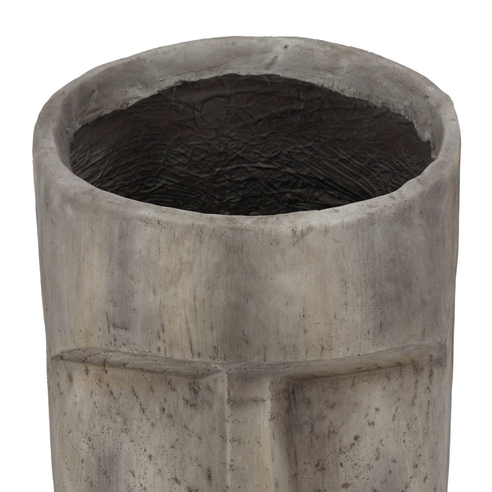 Brown Contemporary Planter, 12" x 14" x 24"