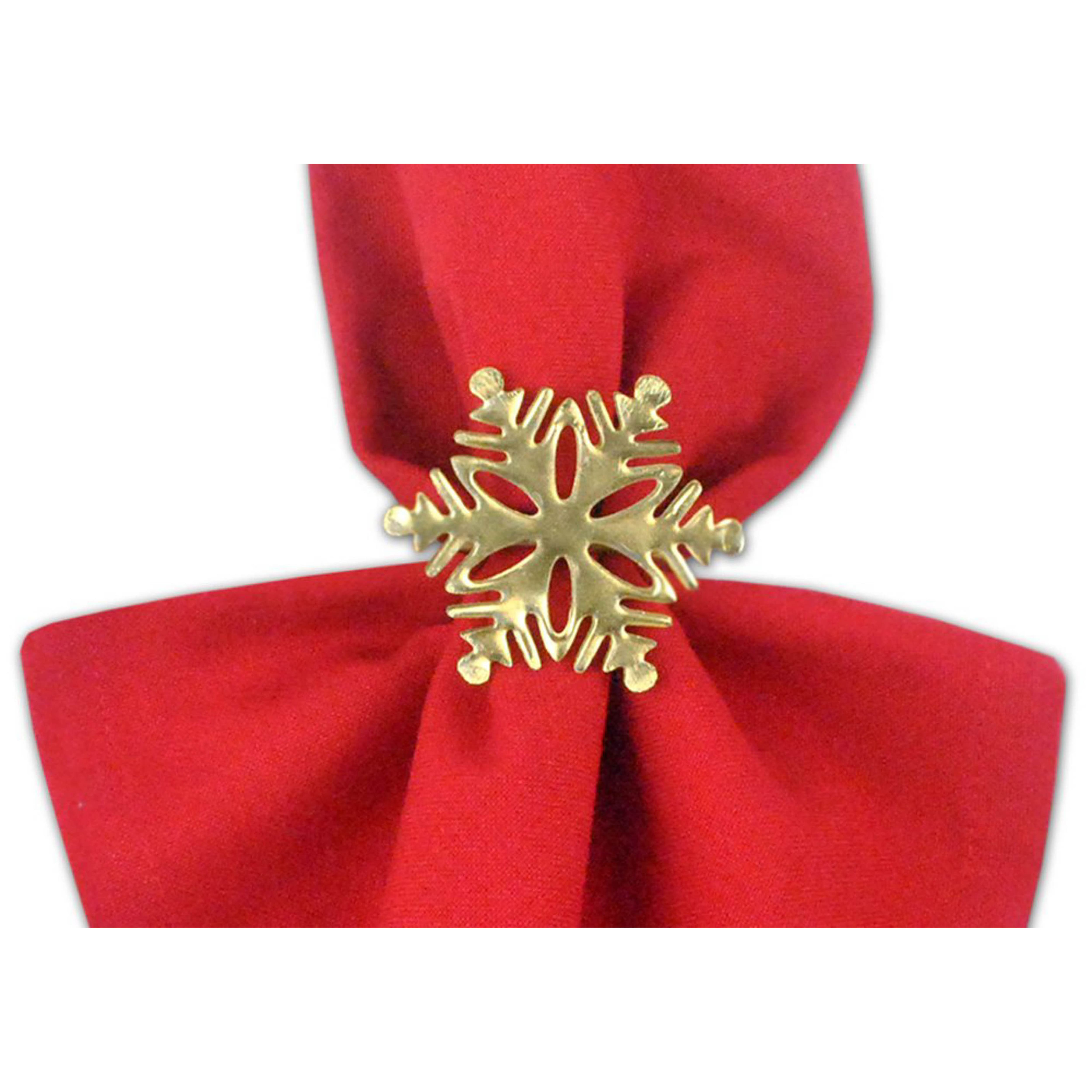 DII® Gold Snowflake Napkin Rings, 6ct.