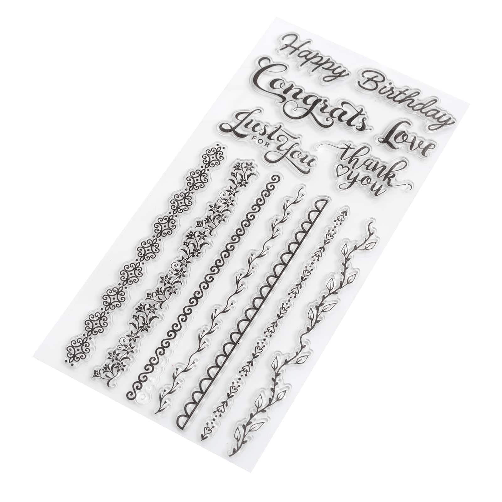 Sentiments & Borders Clear Stamps by Recollections™