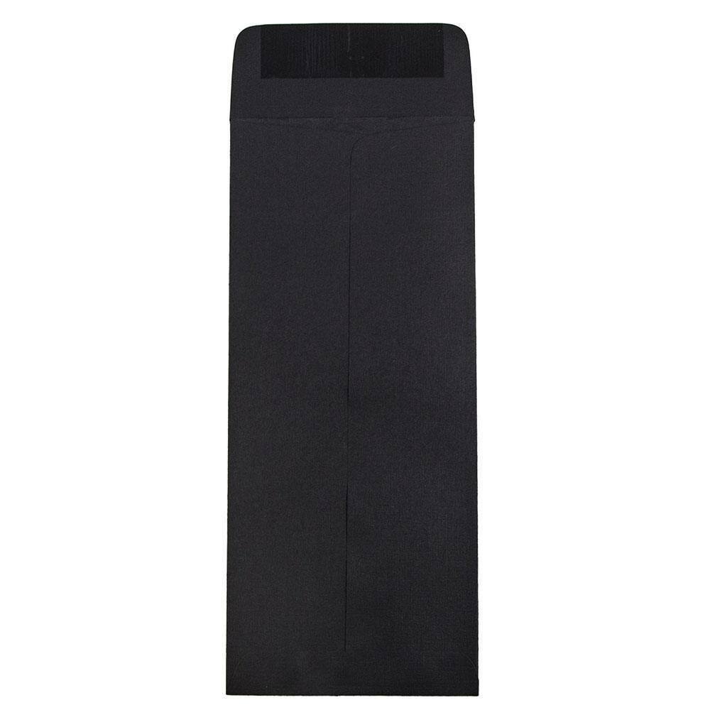 JAM Paper 4" x 9.5" Black Linen Policy Business Premium Envelopes
