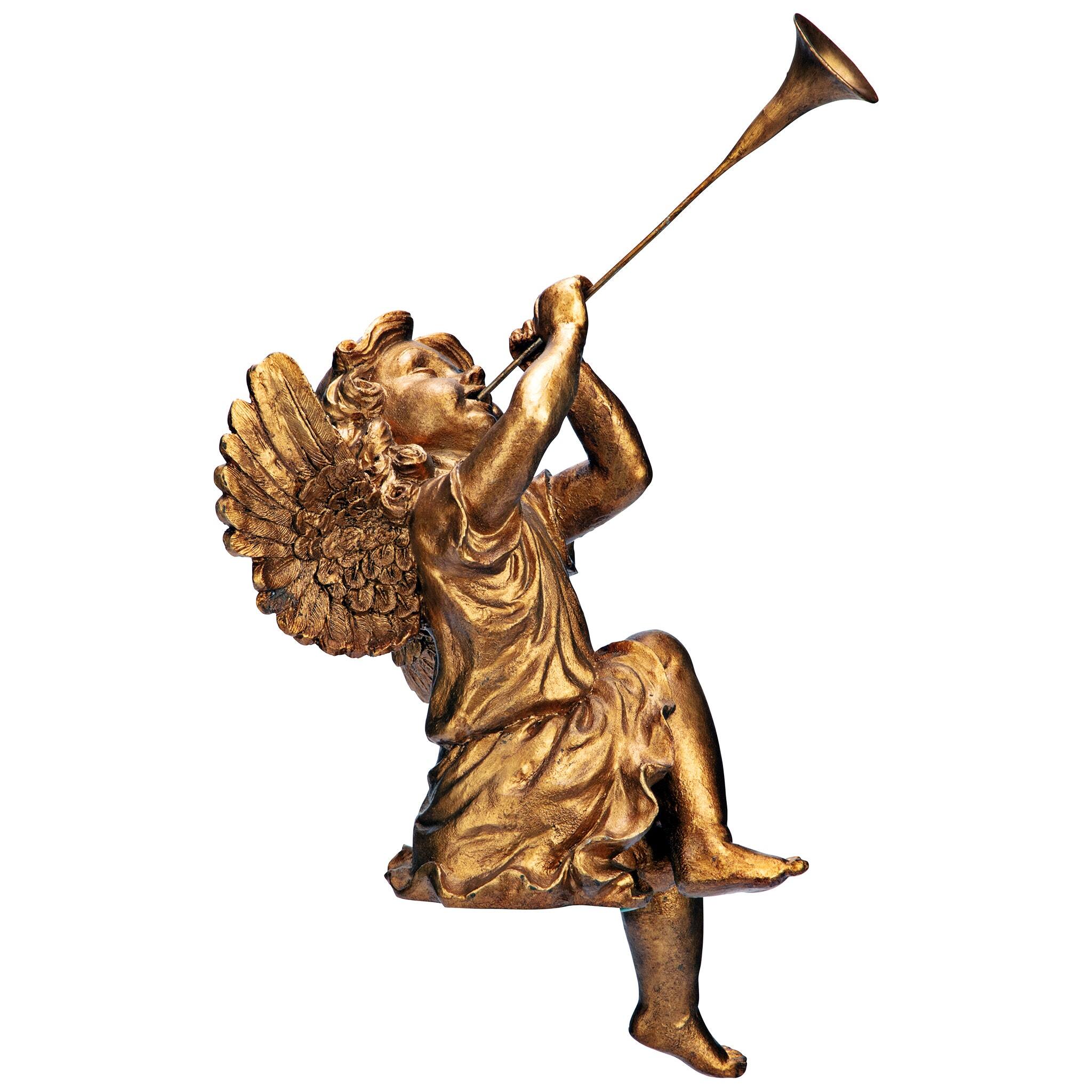 Design Toscano 13.5" Trumpeting Angels of St. Peters Square Girl Statue