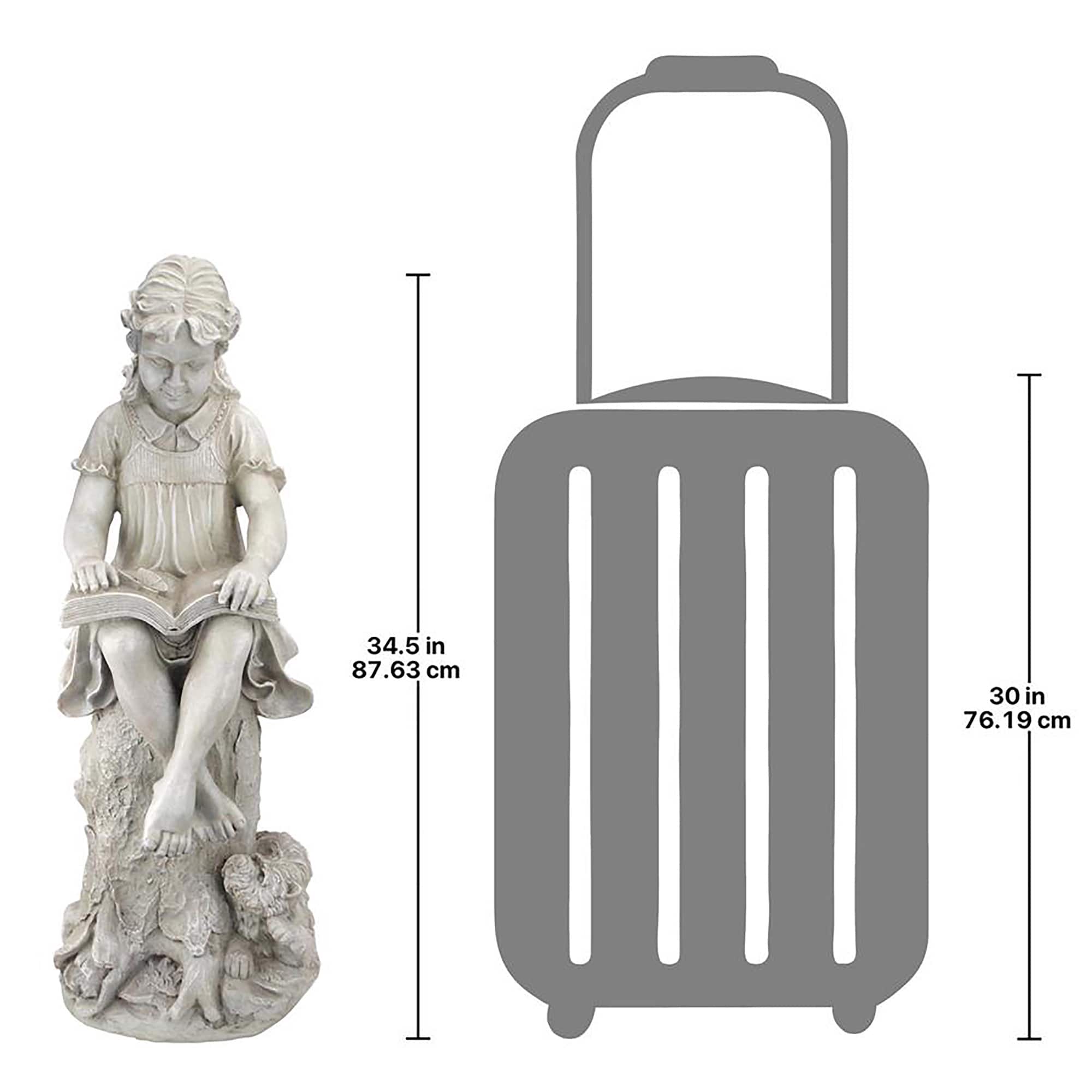 Design Toscano 34.5&#x22; Sierra the Reading Child Garden Statue